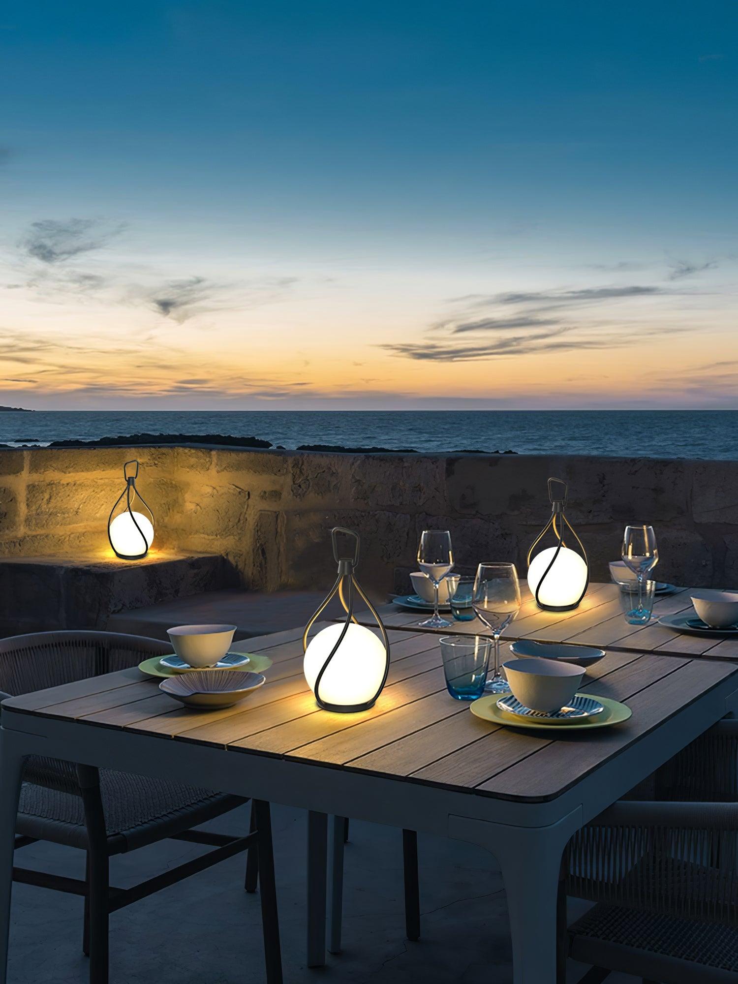 Emma Minimalist Glass Table Lamp