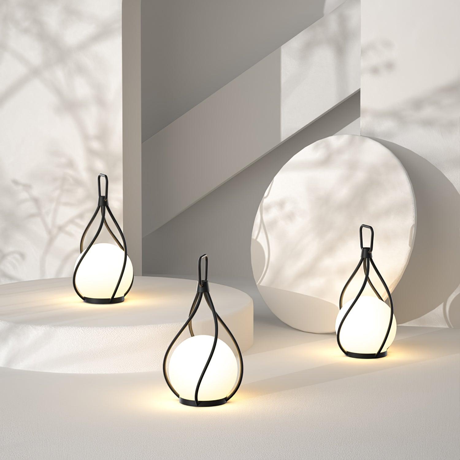 Emma Minimalist Glass Table Lamp