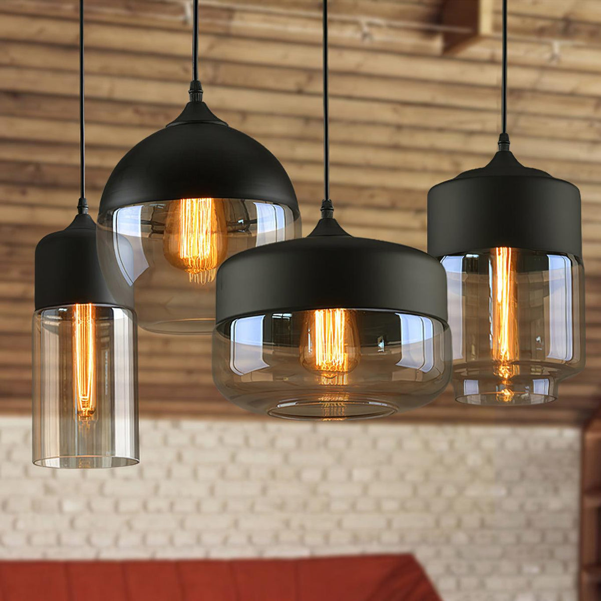 Eirinelle Industrial Glass Pendant Lamp