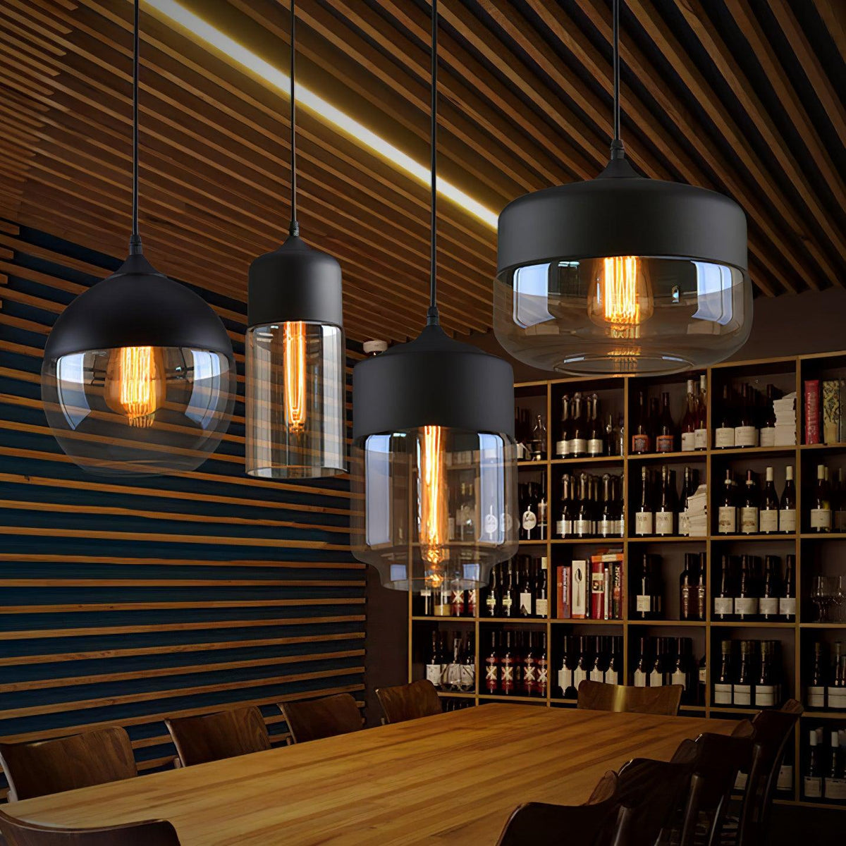 Eirinelle Industrial Glass Pendant Lamp