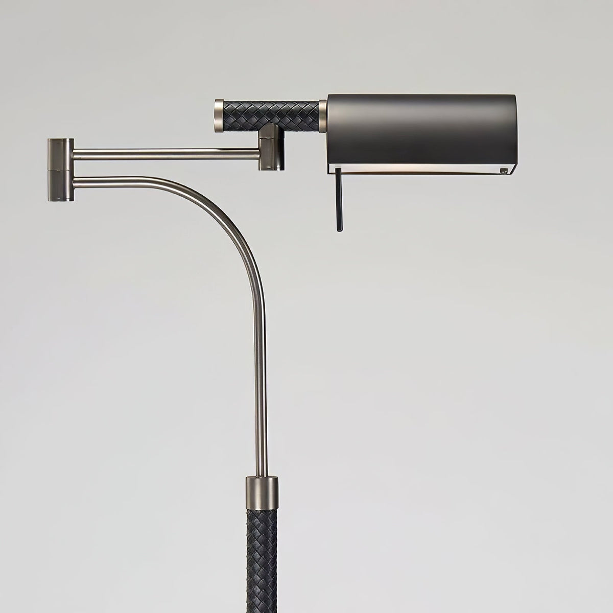 Bane Black Leather Floor Lamp