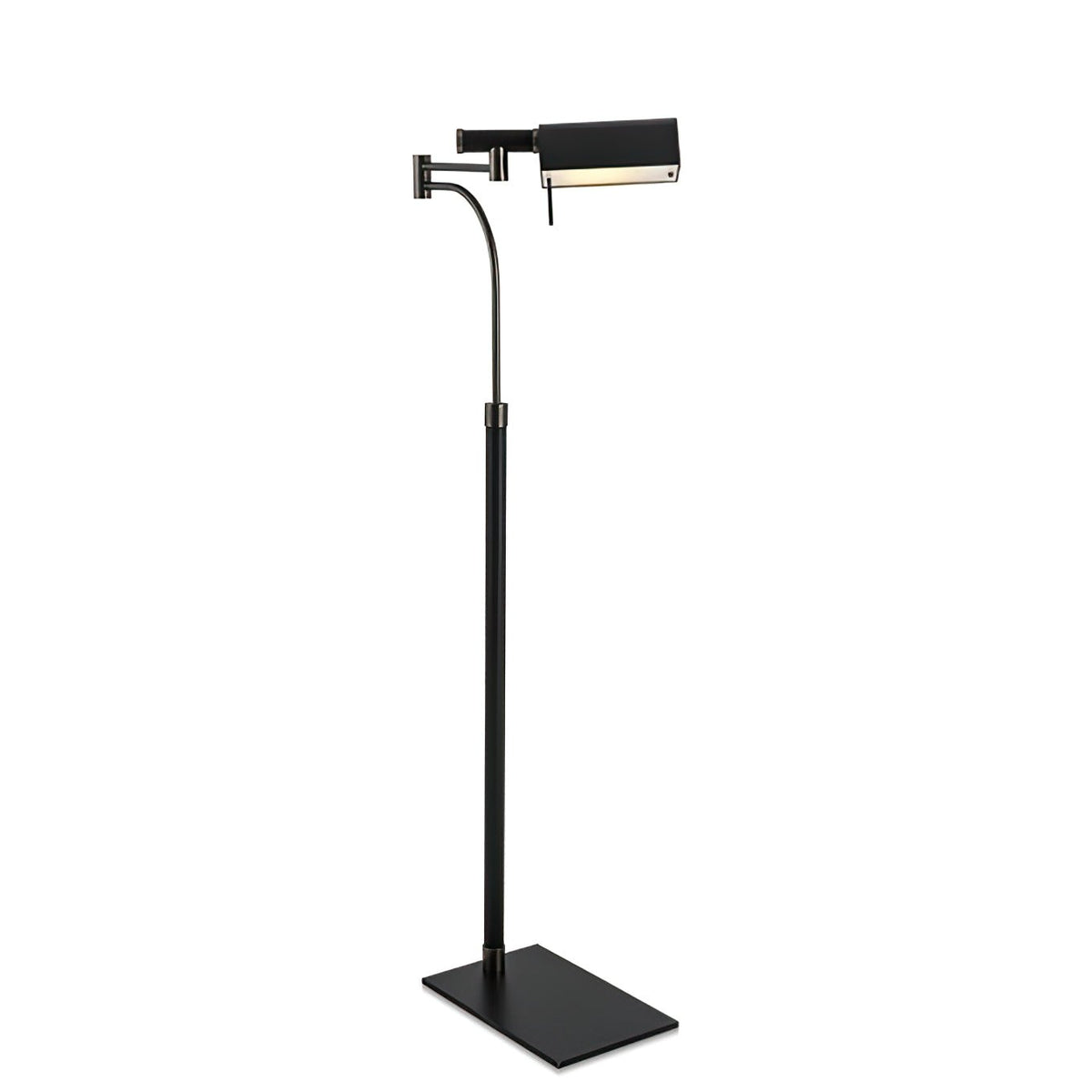 Bane Black Leather Floor Lamp