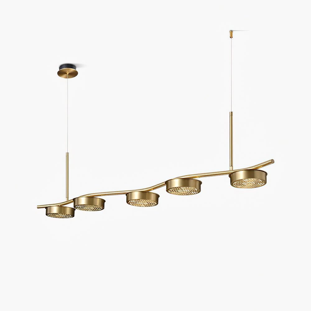 Aureus Sleek Brass Chandelier