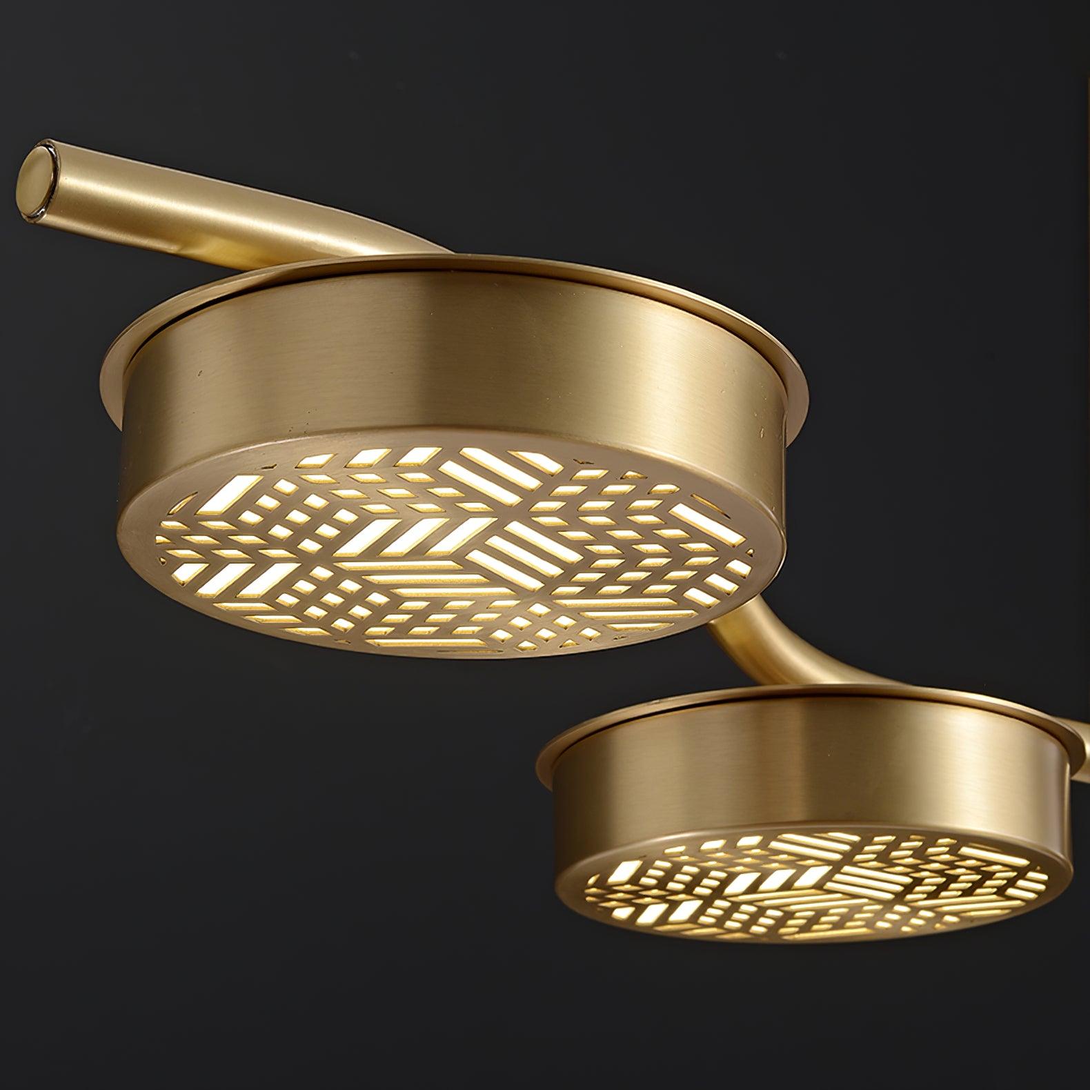 Aureus Sleek Brass Chandelier