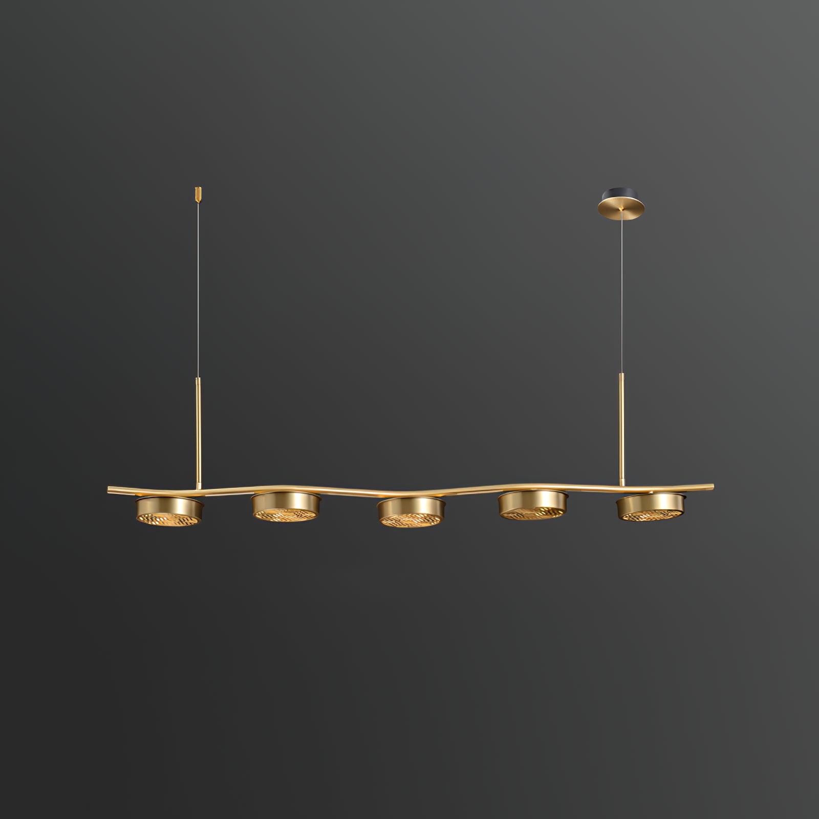 Aureus Sleek Brass Chandelier