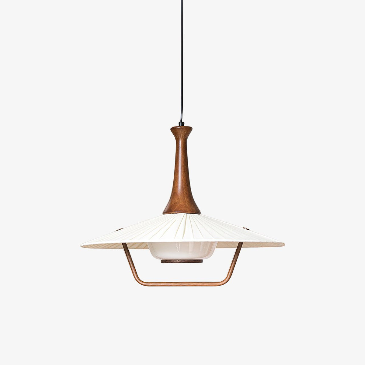 Mydorisra Traditional Classic Fabric Wood Pendant Lamp