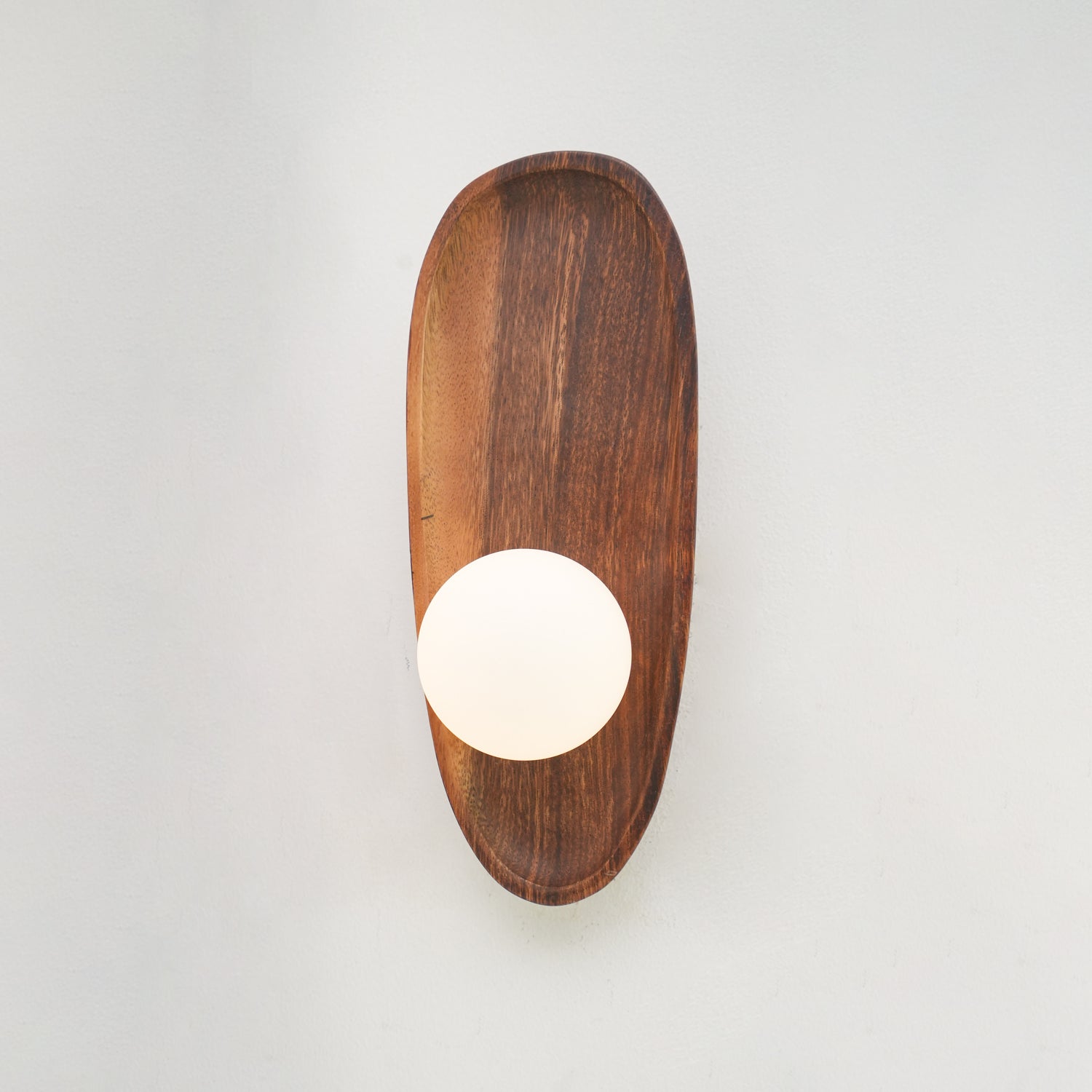 Sylaise Modern Minimalist Wood Glass Wall Lamp