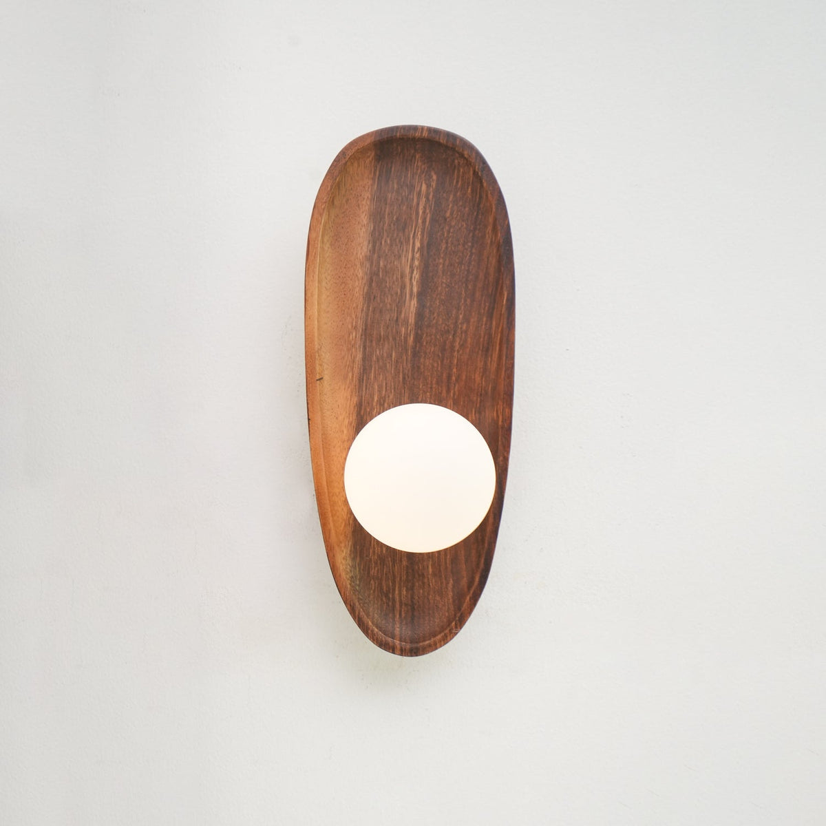 Sylaise Modern Minimalist Wood Glass Wall Lamp