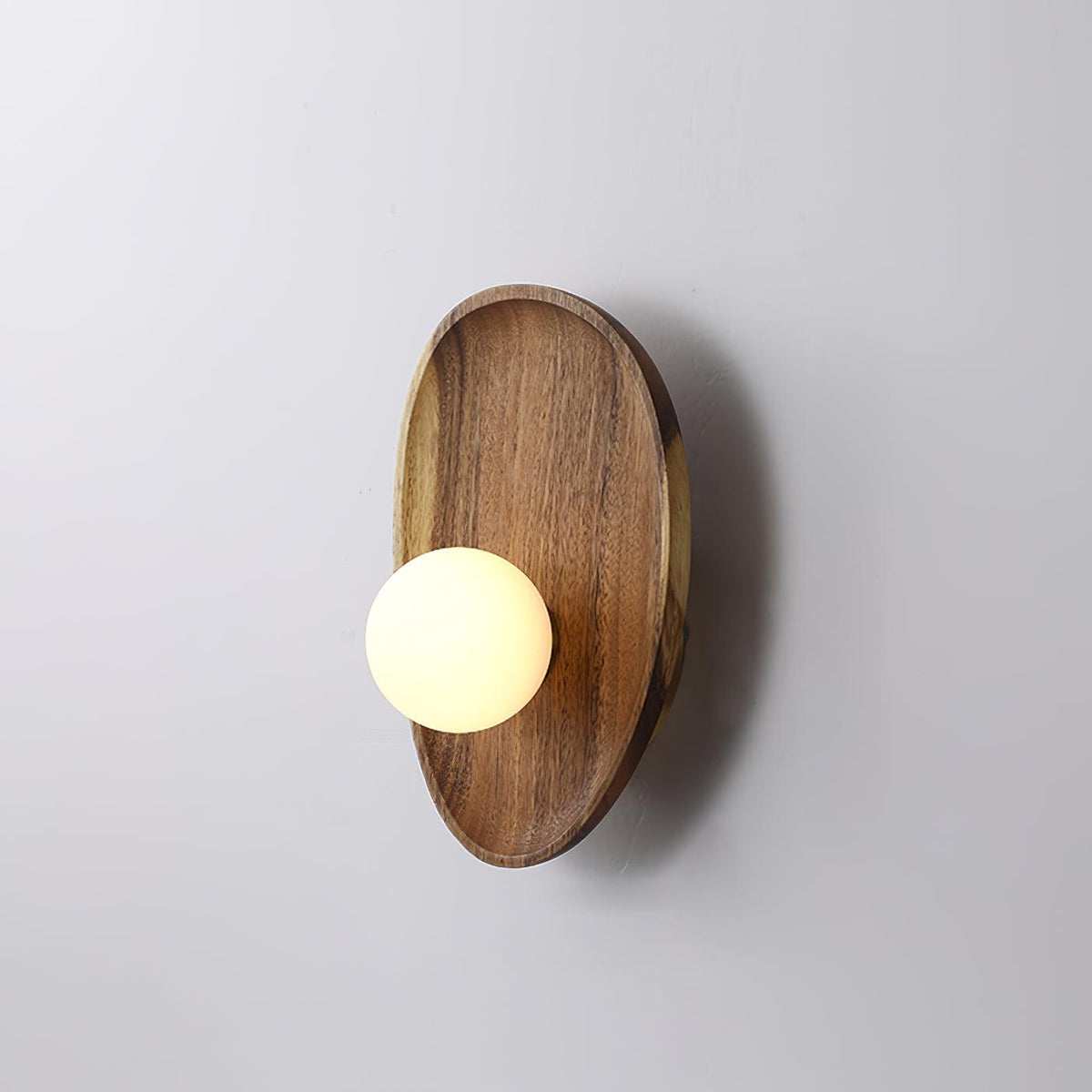 Sylaise Modern Minimalist Wood Glass Wall Lamp