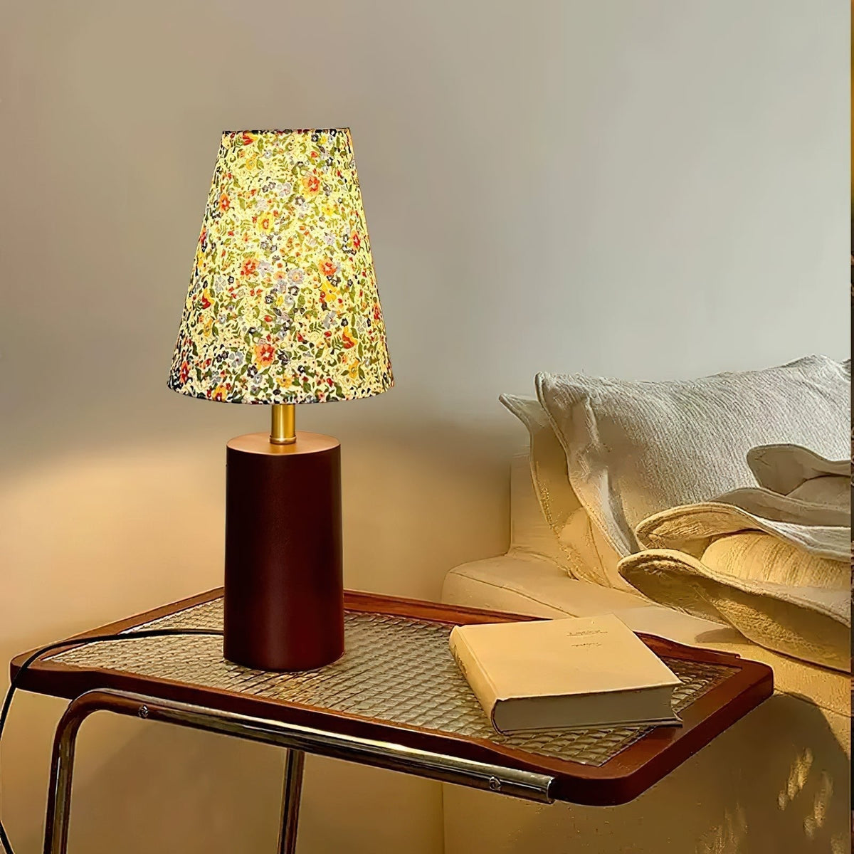 Elvivelia Vintage Wood Table Lamp