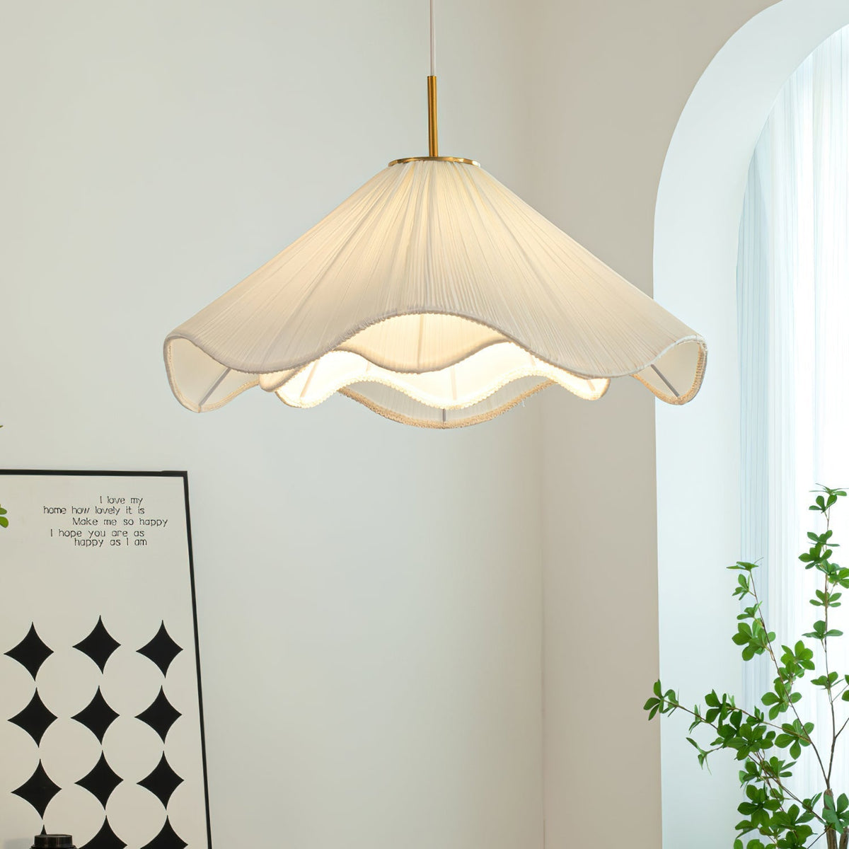 Drift Minimalist Fabric Pendant Light