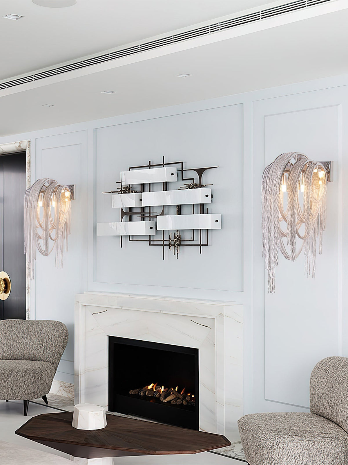 Chains Postmodern Luxury Tassel Wall Lamp