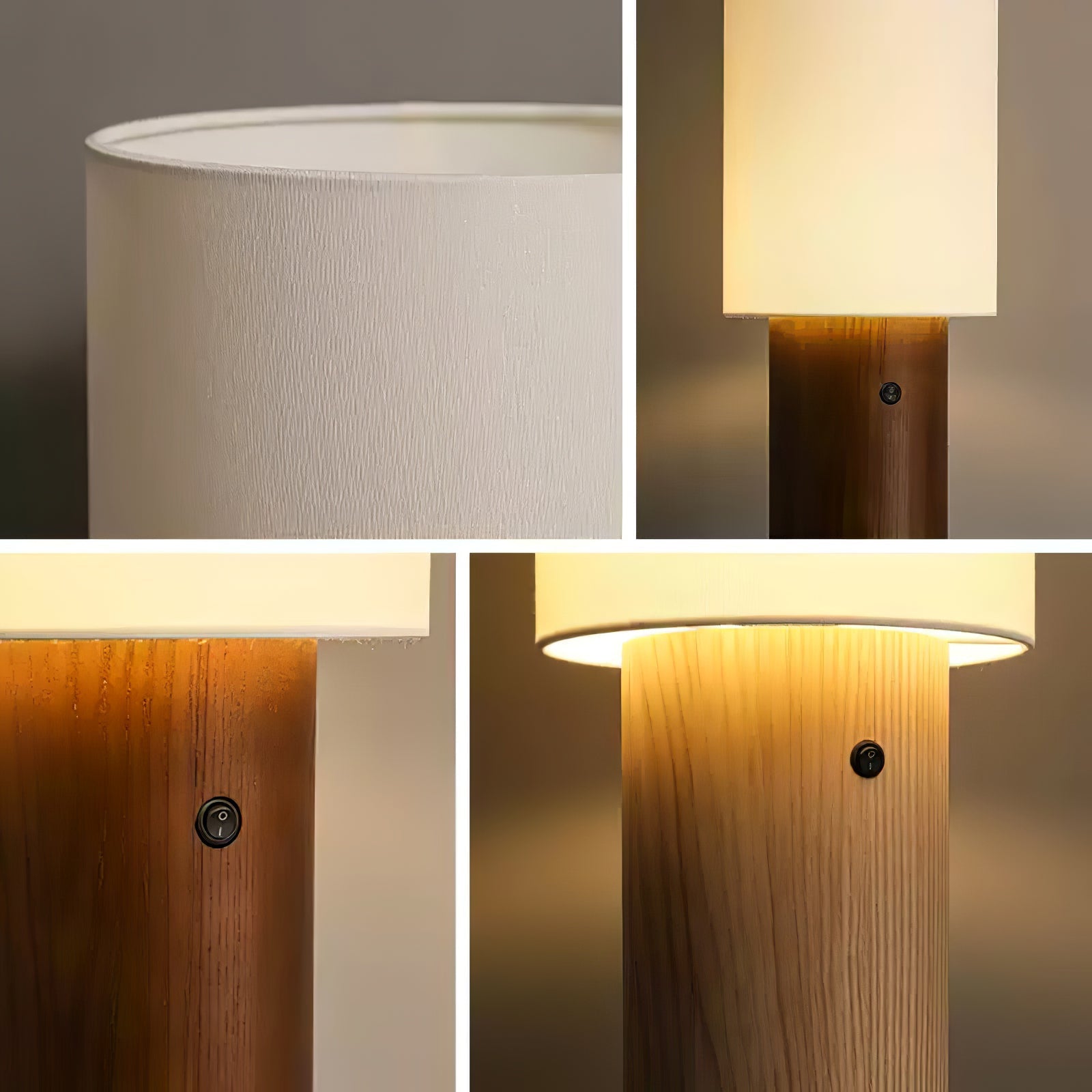 Uvynir Cylindrical Wood Floor Lamp