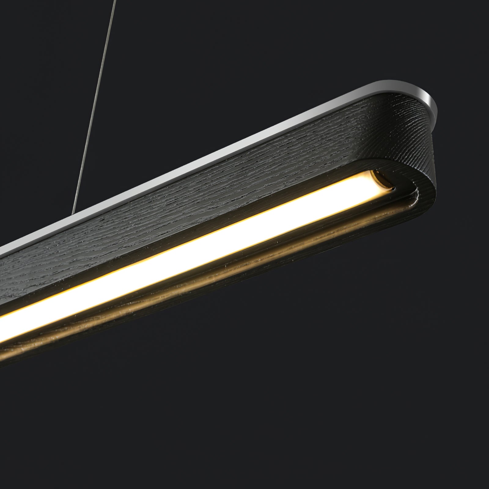 Zura Industrial Wood Linear Pendant Lamp