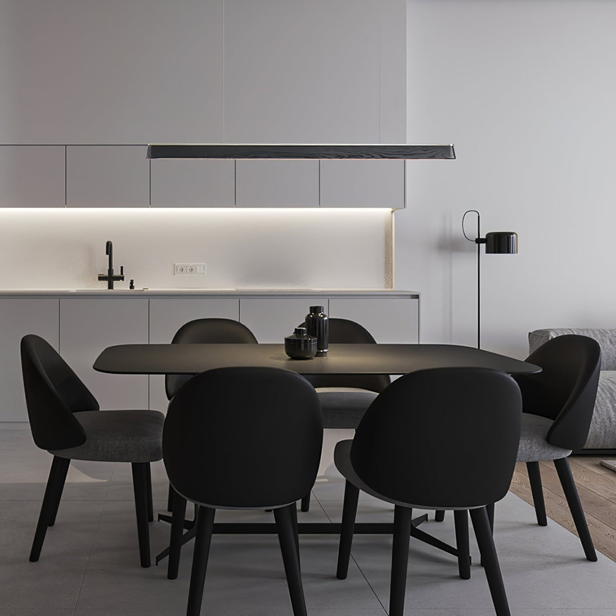 Zura Industrial Wood Linear Pendant Lamp