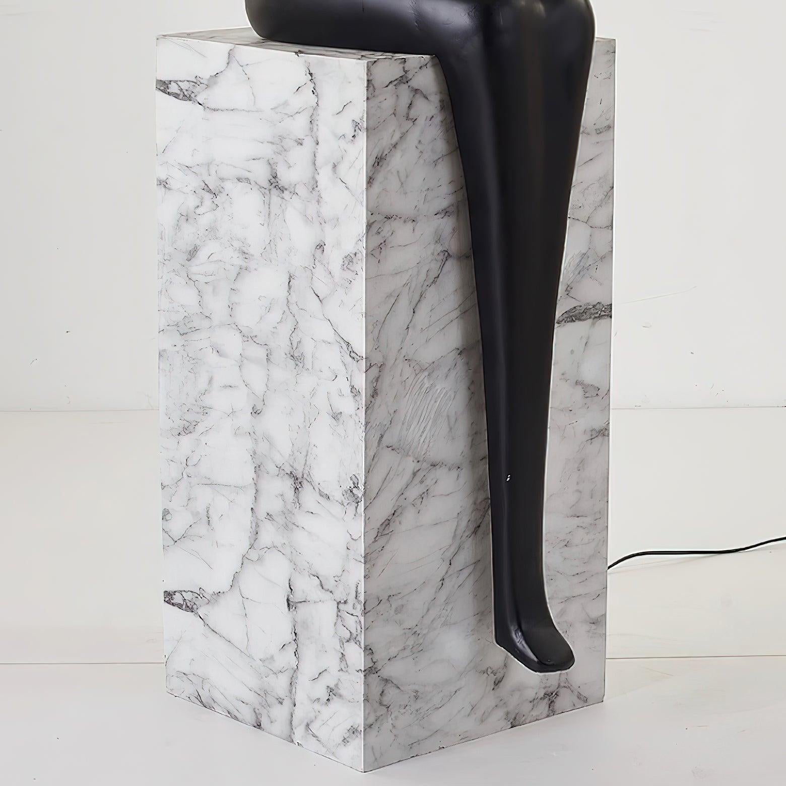 Orelaielle Sculptural Black Floor Lamp