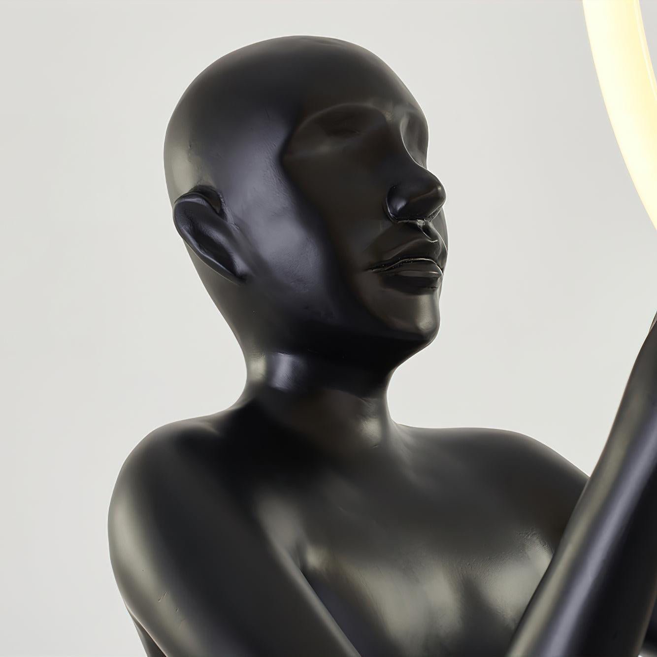 Orelaielle Sculptural Black Floor Lamp