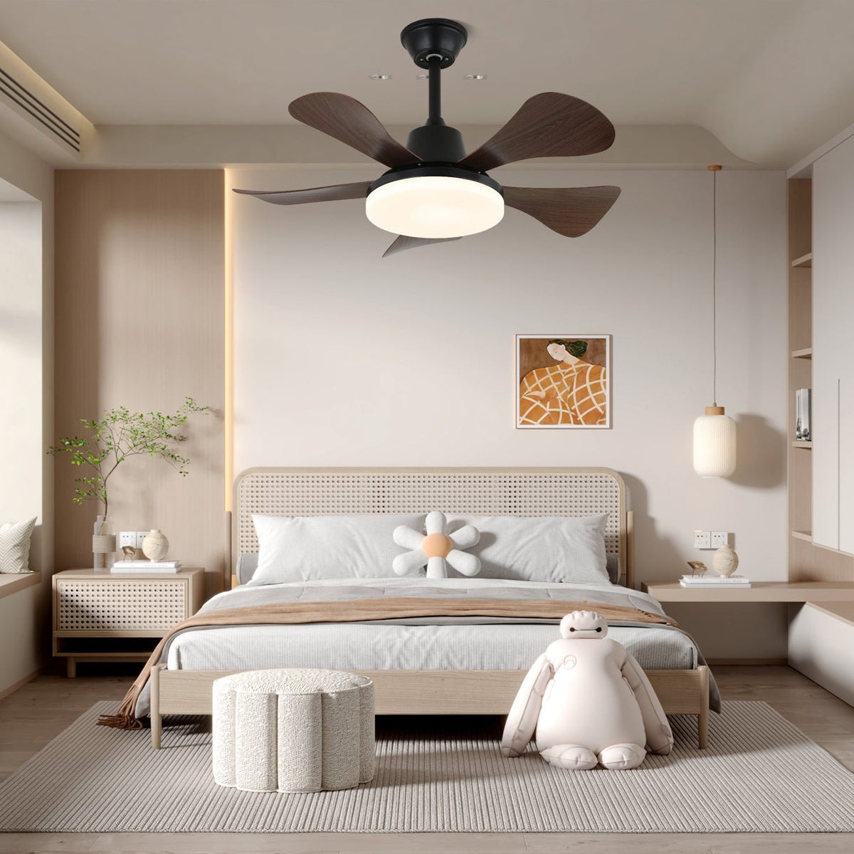 Aveline Wood Ceiling Fan Light