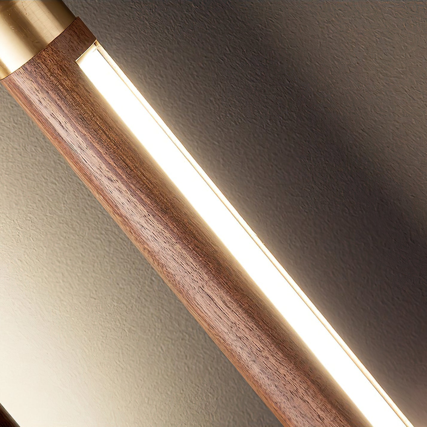 Kyoto Walnut Brass Linear Pendant Light