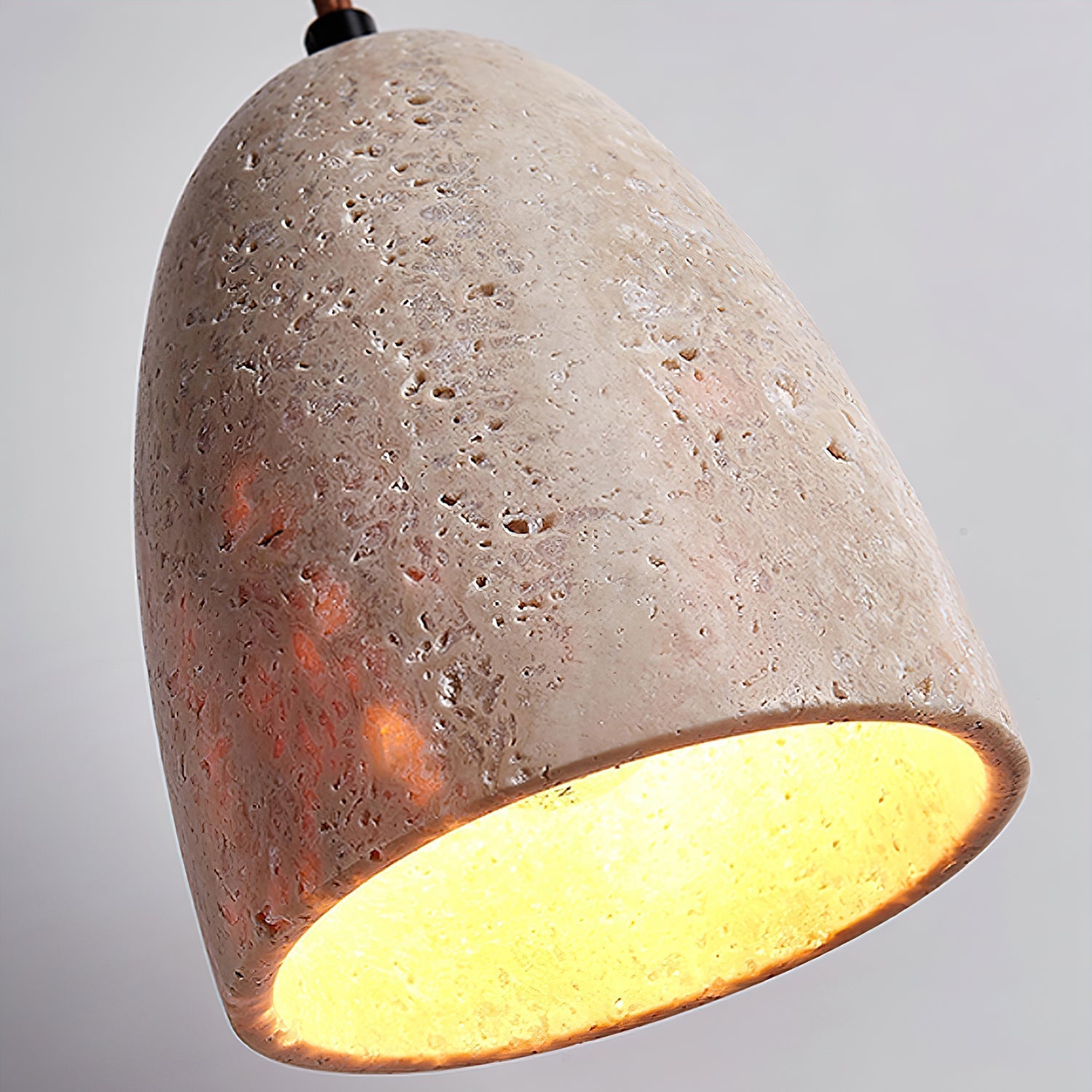 Evtheira Conical Travertine Pendant Light - Neutral Decor