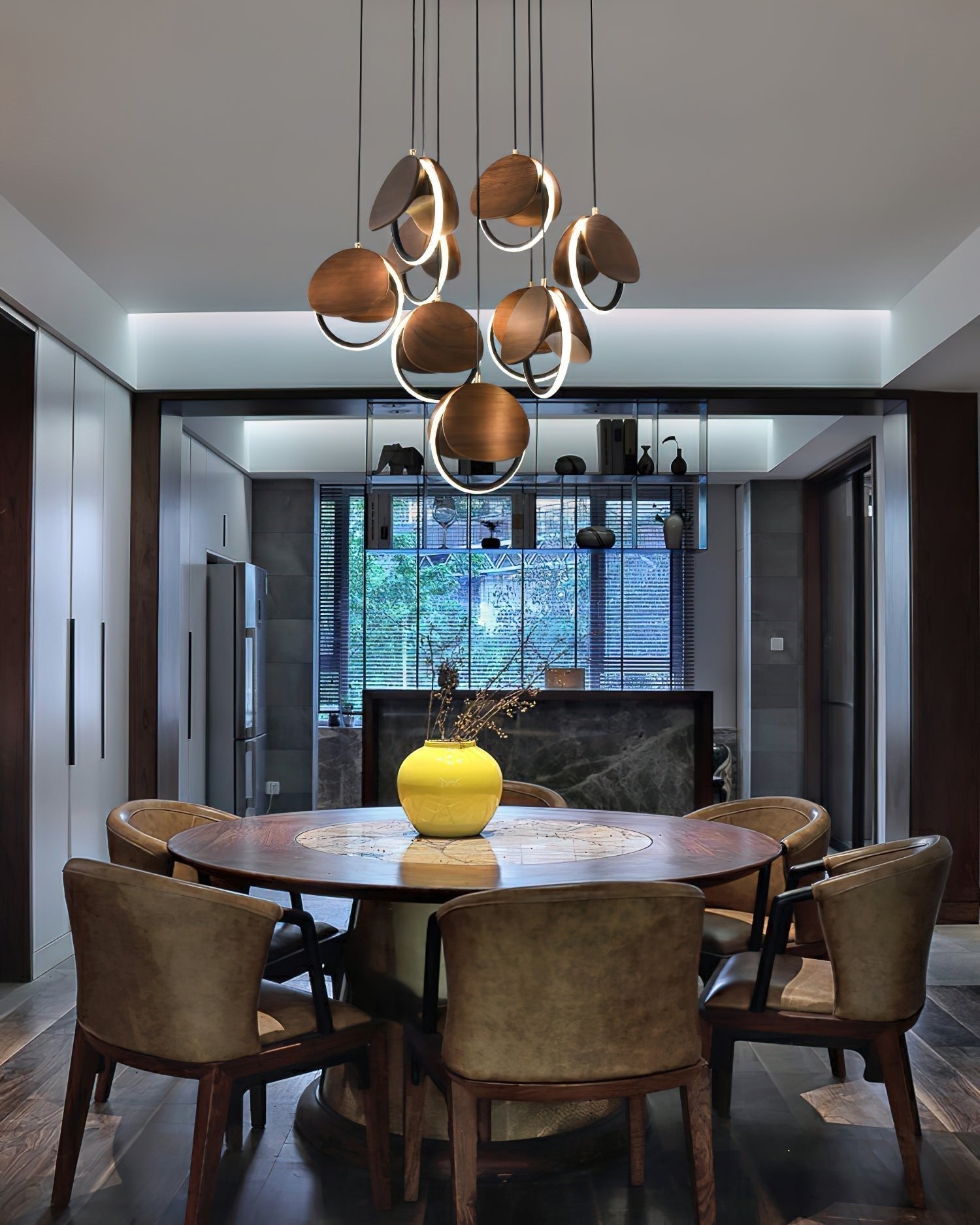 Avvelen Geometric Wood Pendant Light