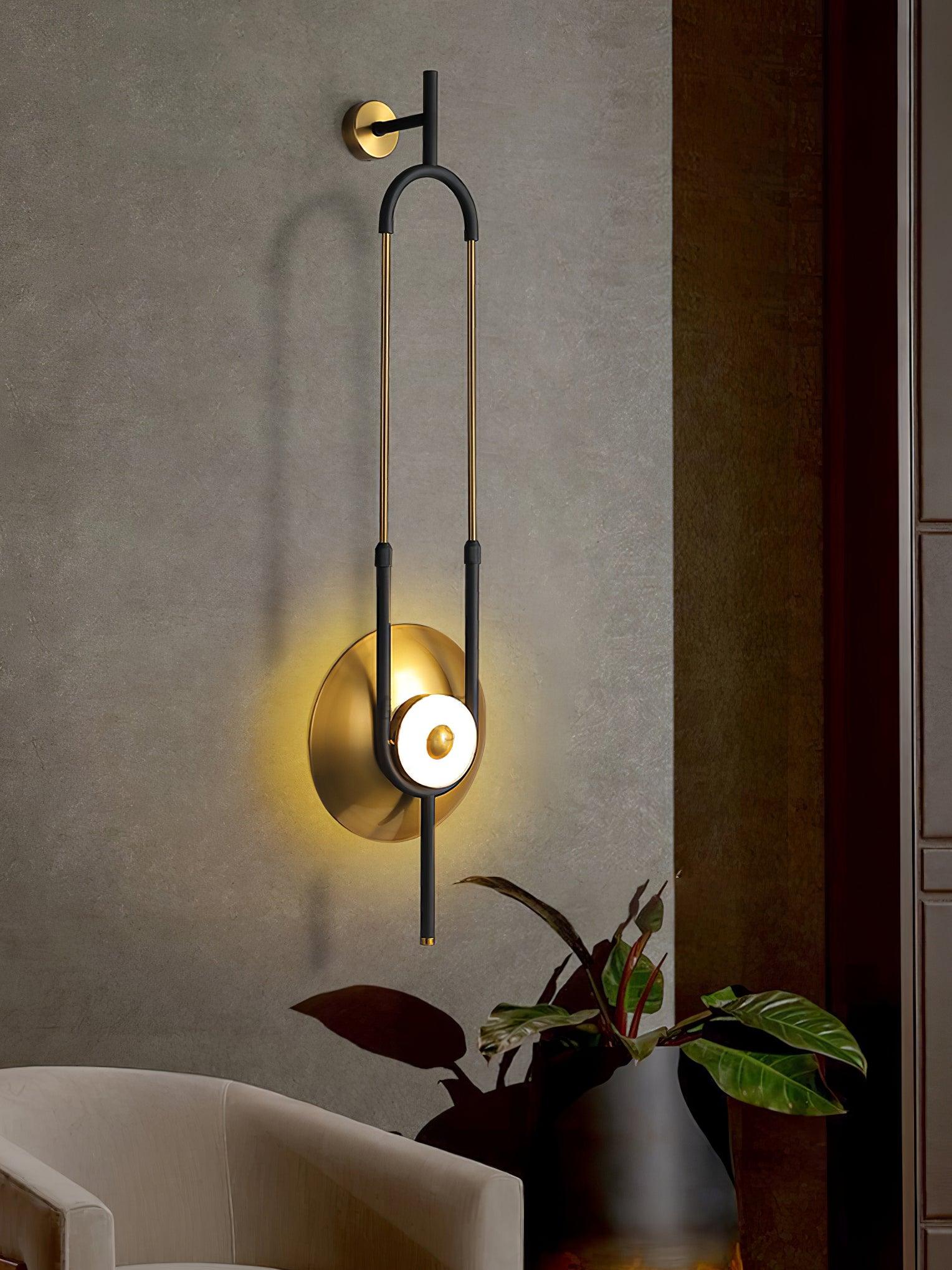 Ivory Modern Minimalist Ring Marble Wall Light