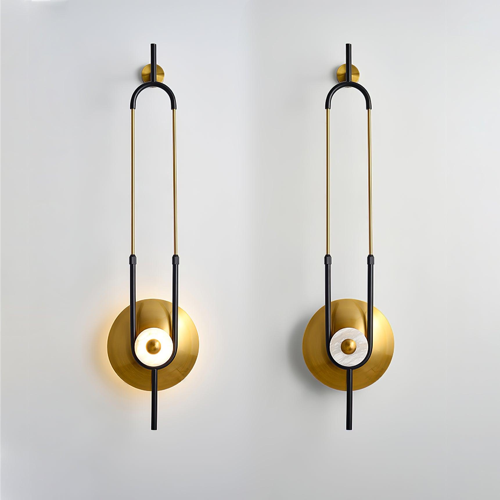 Ivory Modern Minimalist Ring Marble Wall Light