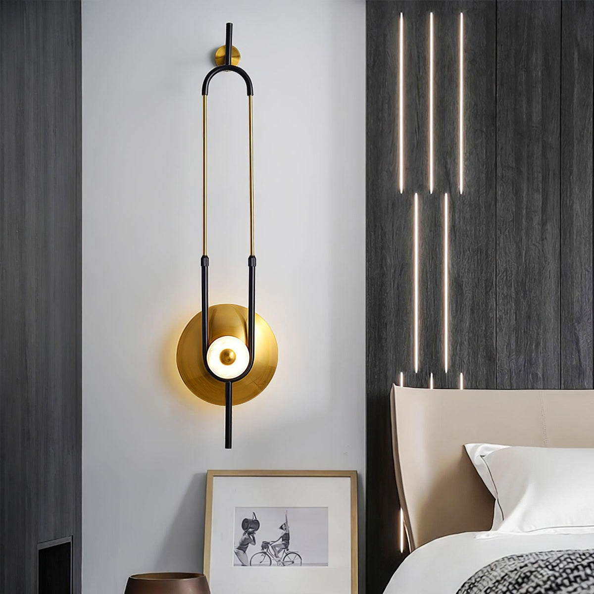 Ivory Modern Minimalist Ring Marble Wall Light