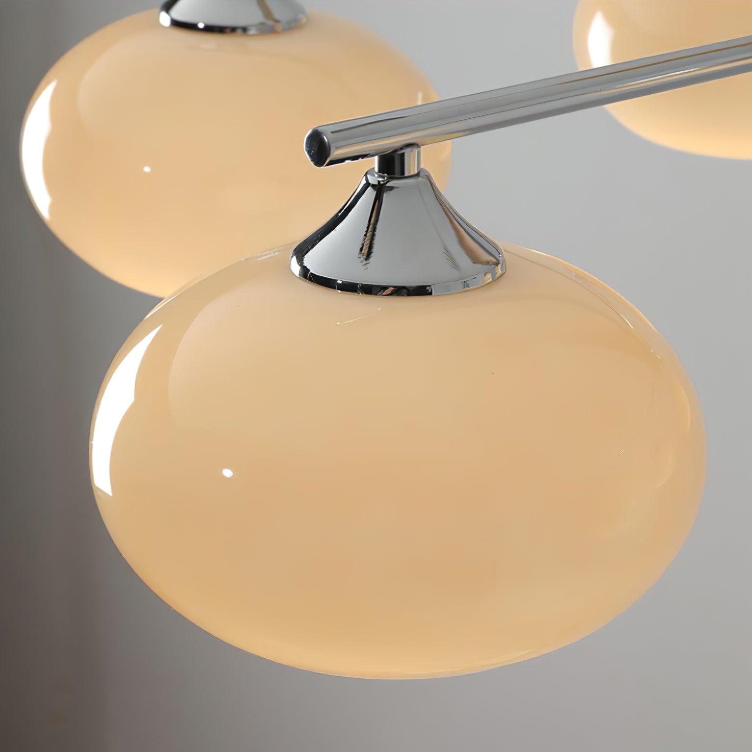 Srra Chandelier Persimmon Glass Mid-Century 8-Light