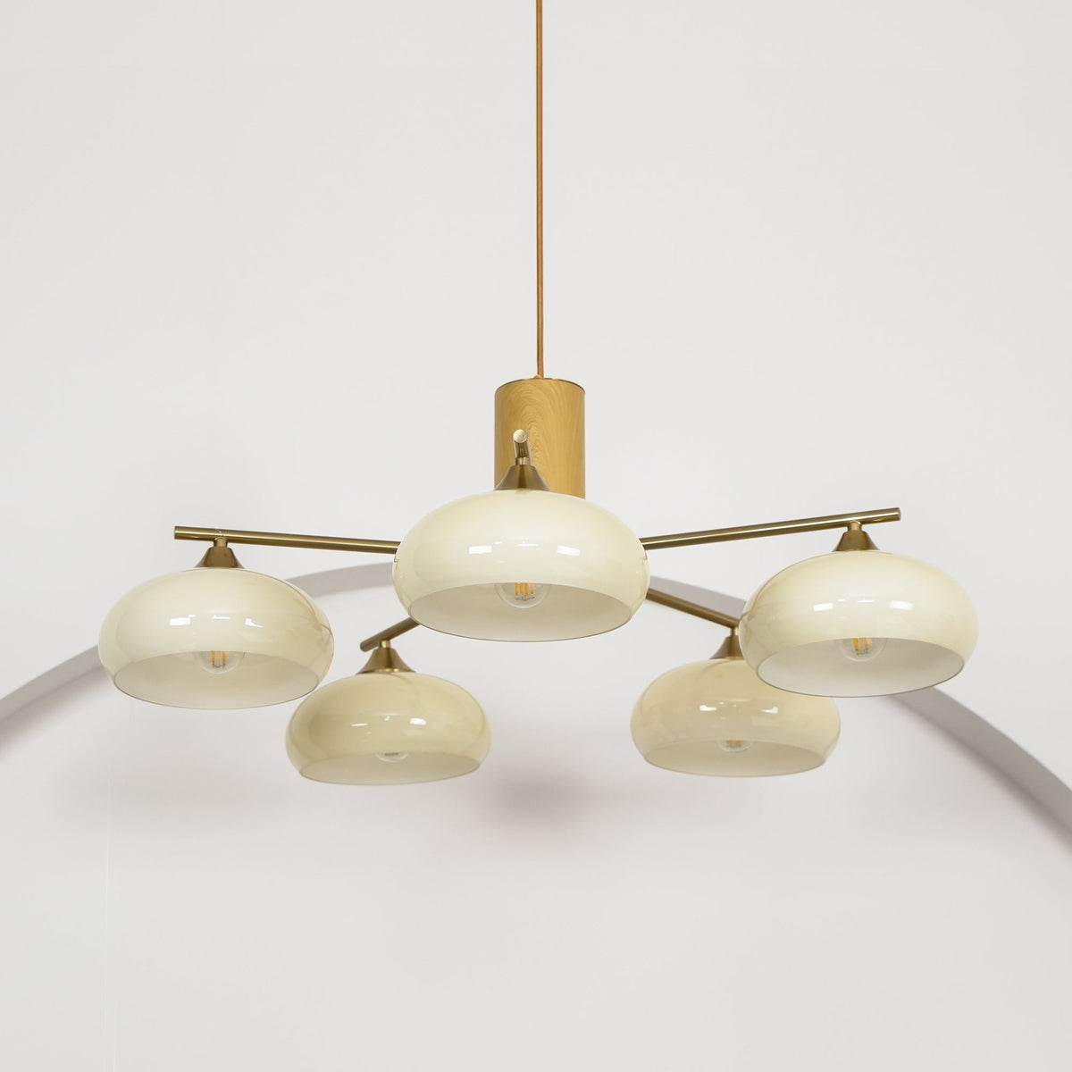 Ivor Glass Persimmon Chandeliers