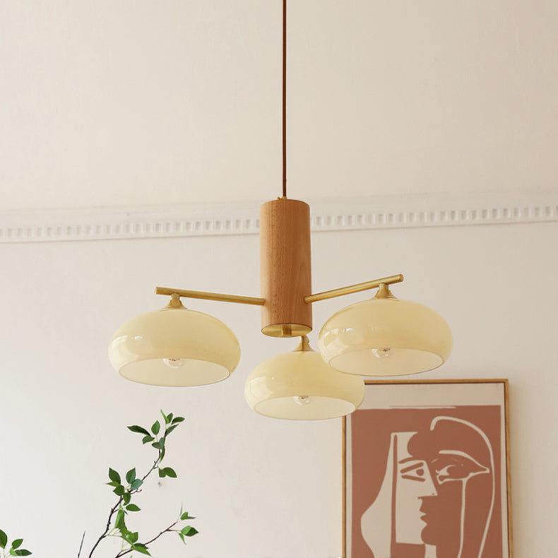 Ivor Glass Persimmon Chandeliers