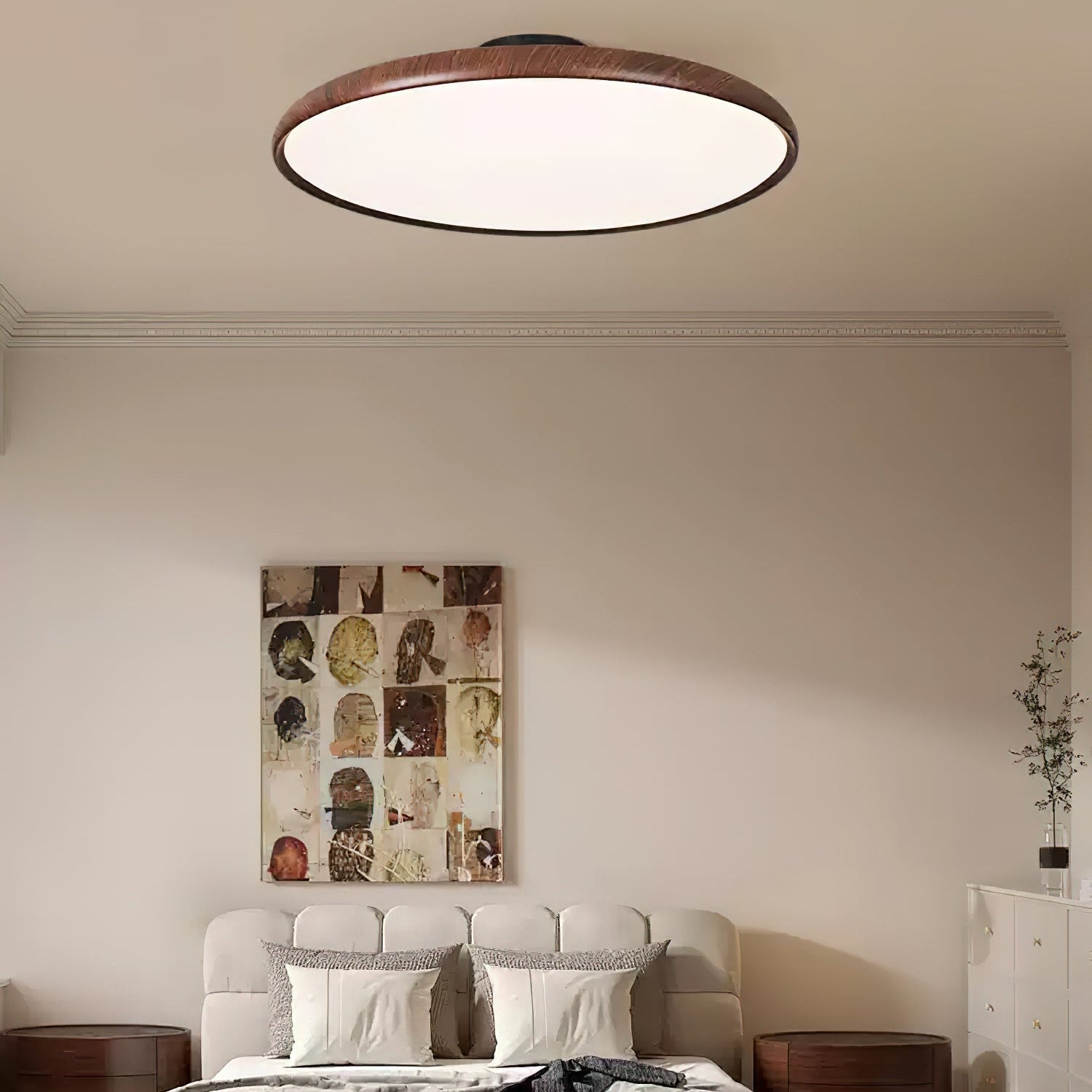 Cavelo Oval Semi-Flush Ceiling Light - Neutral Decor