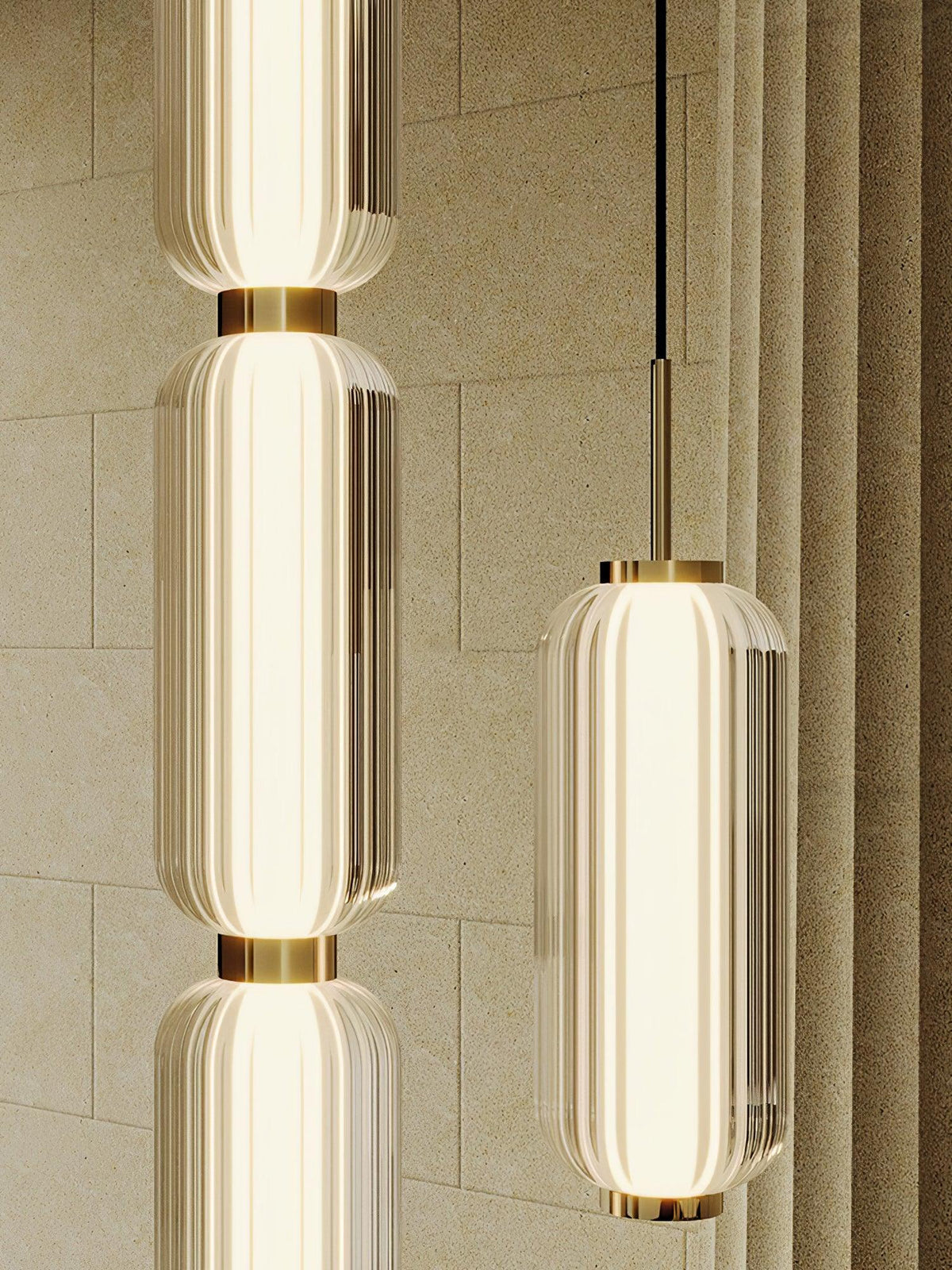 Cylindra Modern Glass Pendant Lamp