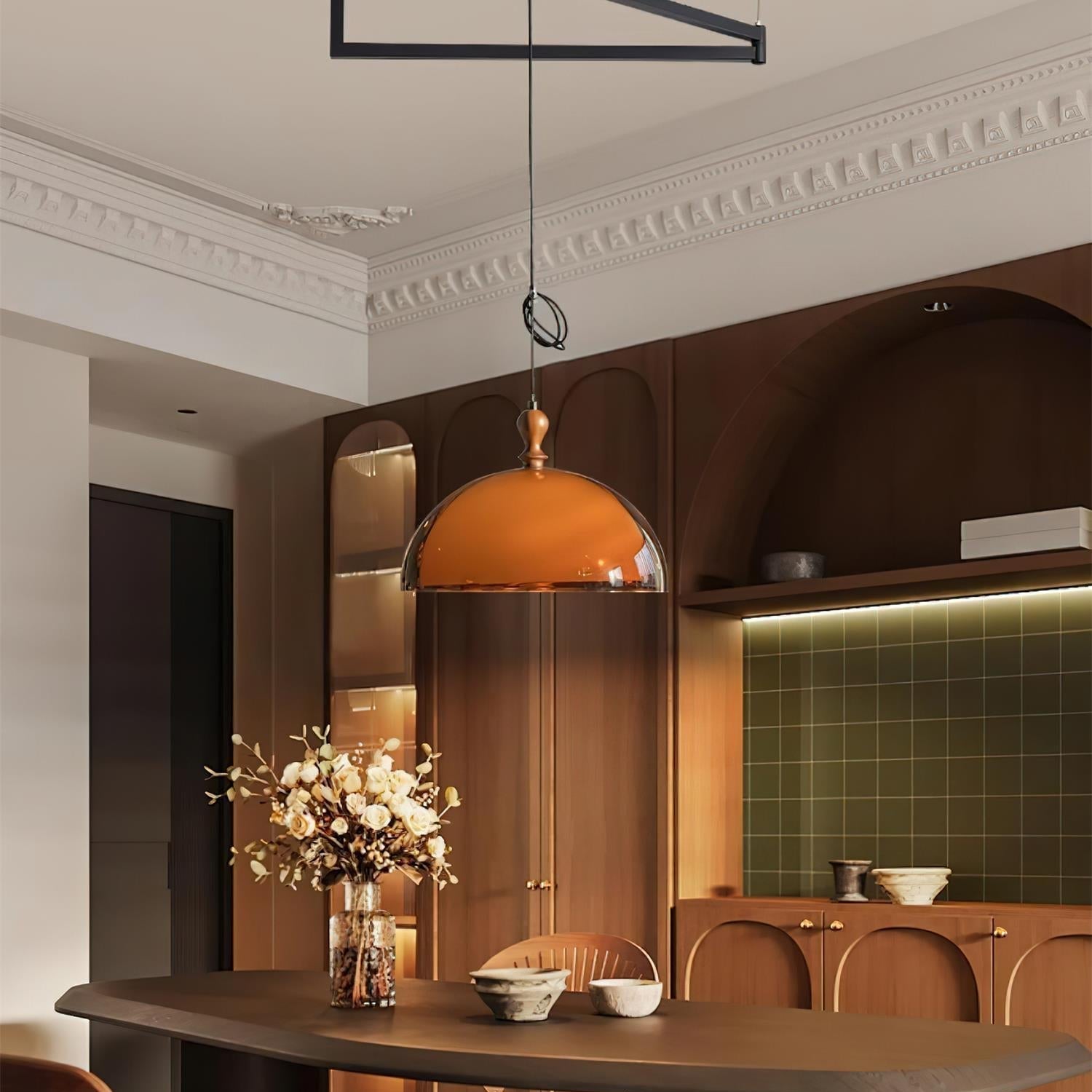 Maribel Swing Arm Pendant Lamp - Neutral Decor