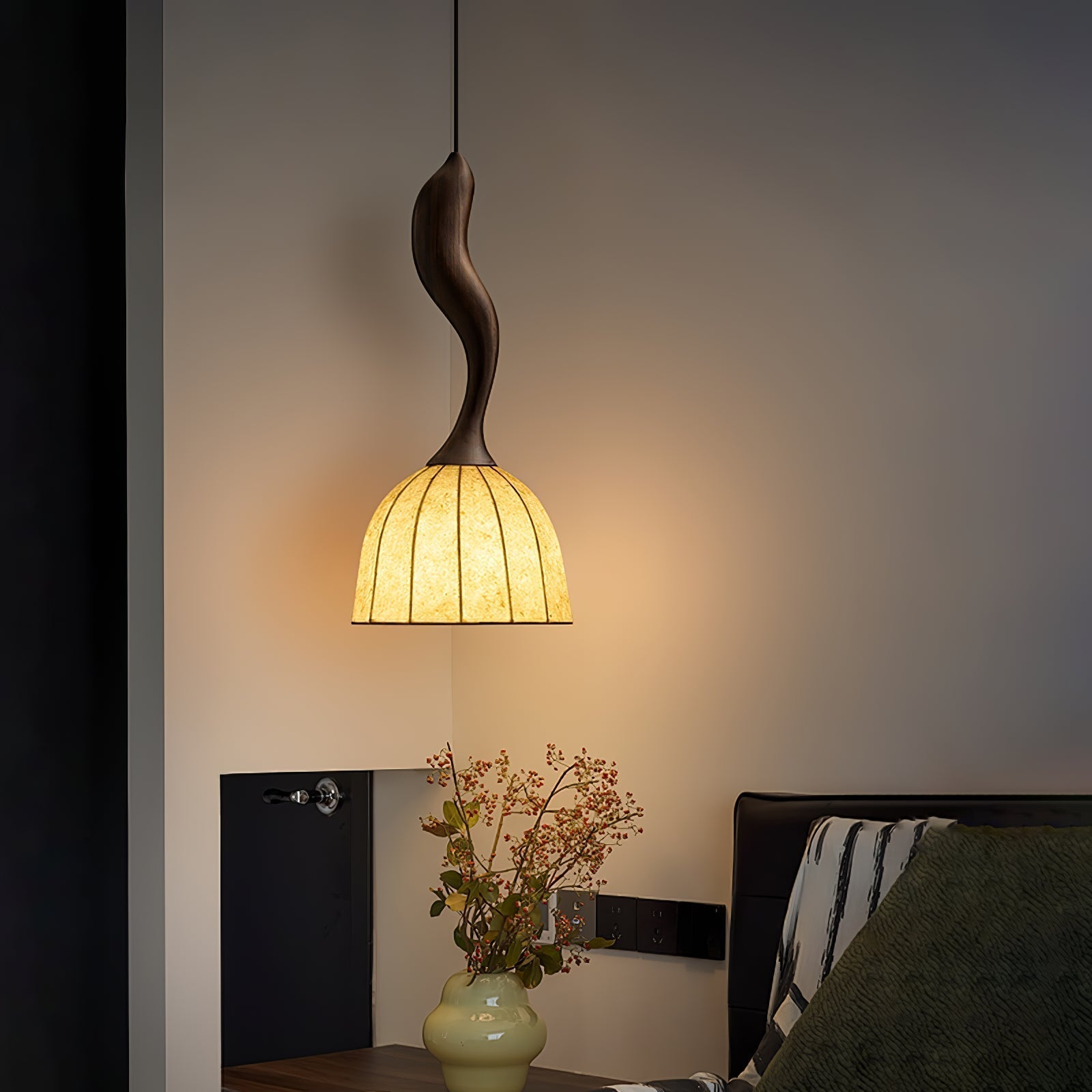 Colire Creativity Twisted Wood Pendant Light
