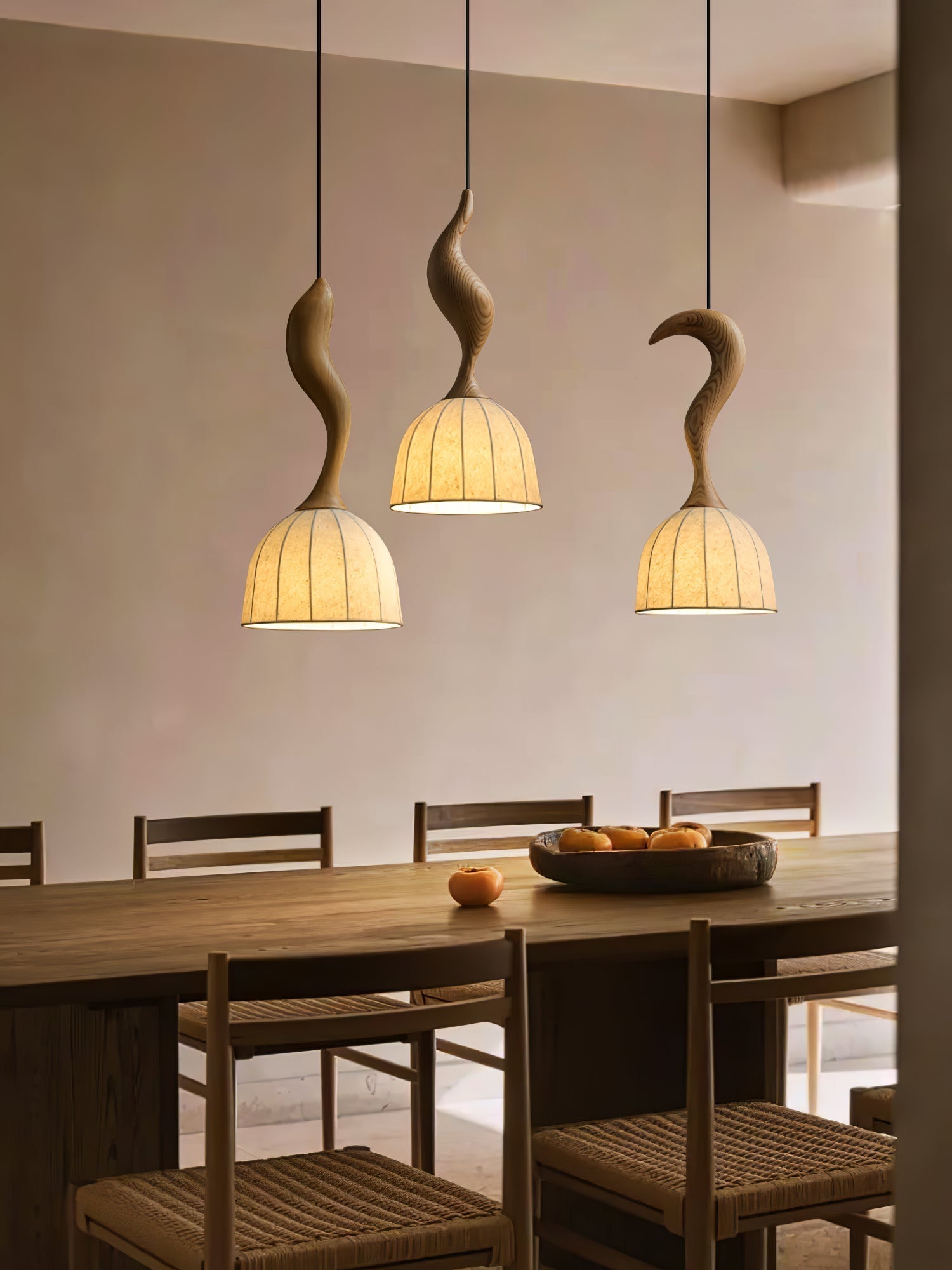 Colire Creativity Twisted Wood Pendant Light