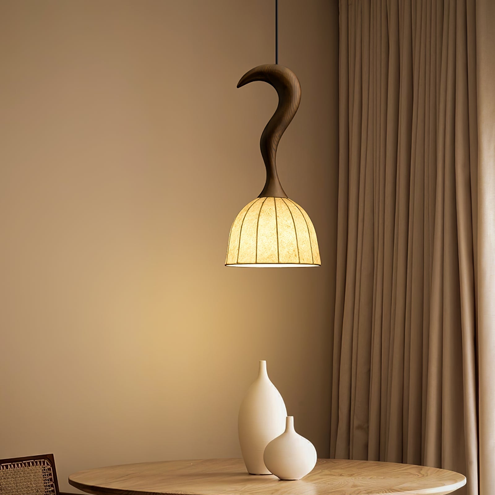 Colire Creativity Twisted Wood Pendant Light