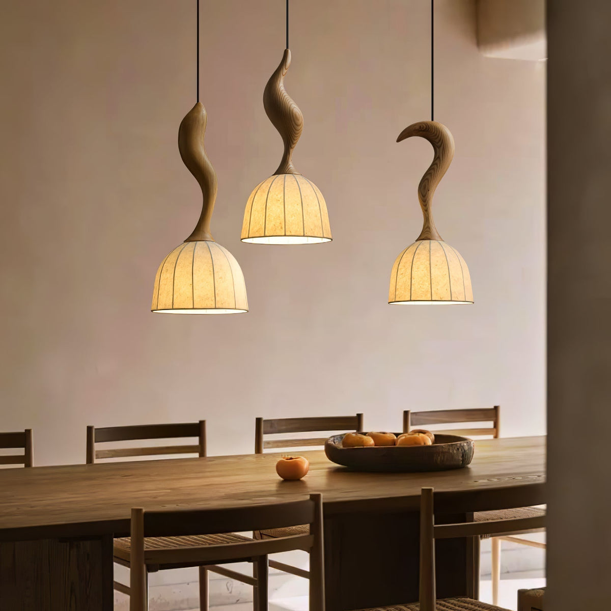 Colire Creativity Twisted Wood Pendant Light