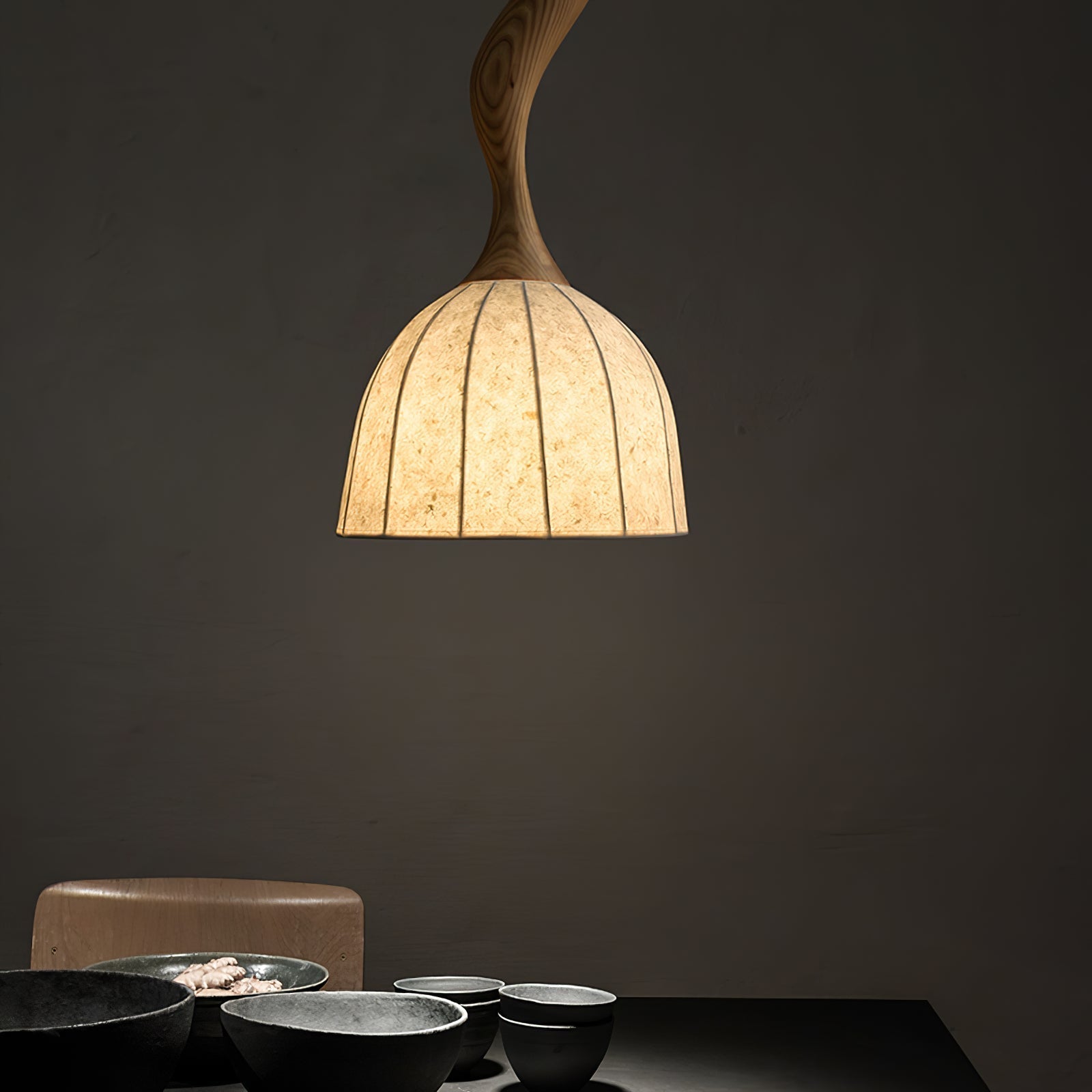 Colire Creativity Twisted Wood Pendant Light