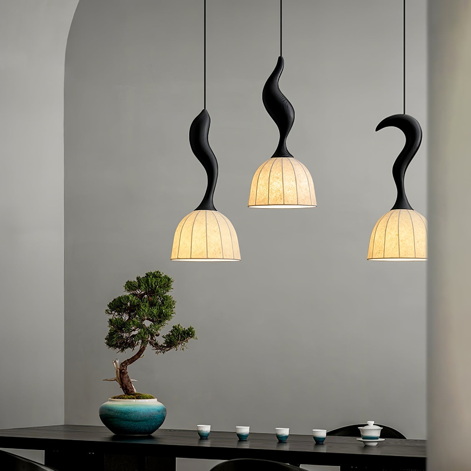 Colire Creativity Twisted Wood Pendant Light
