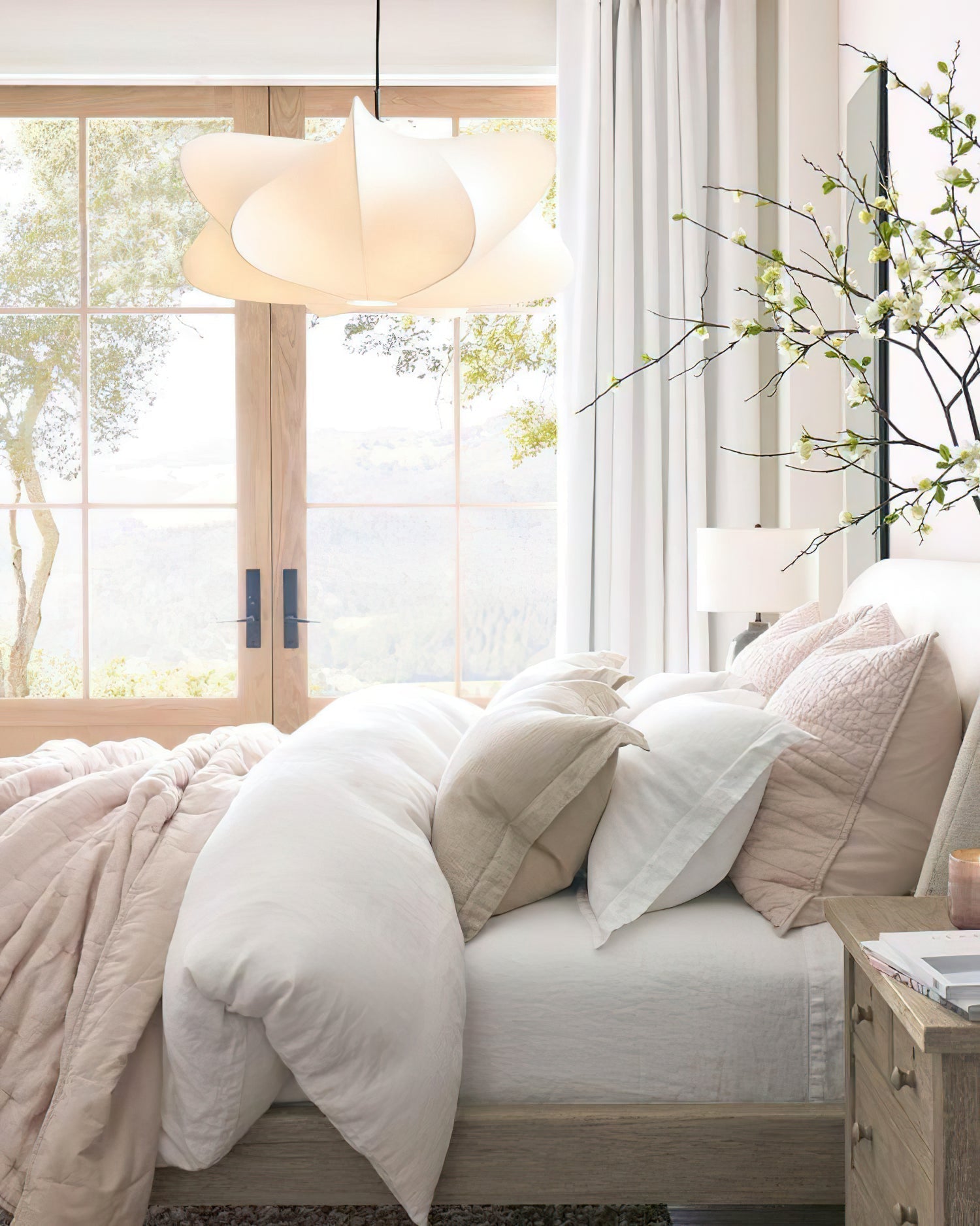 Bibi Cloudy Decorative Silk Pendant Swag Light