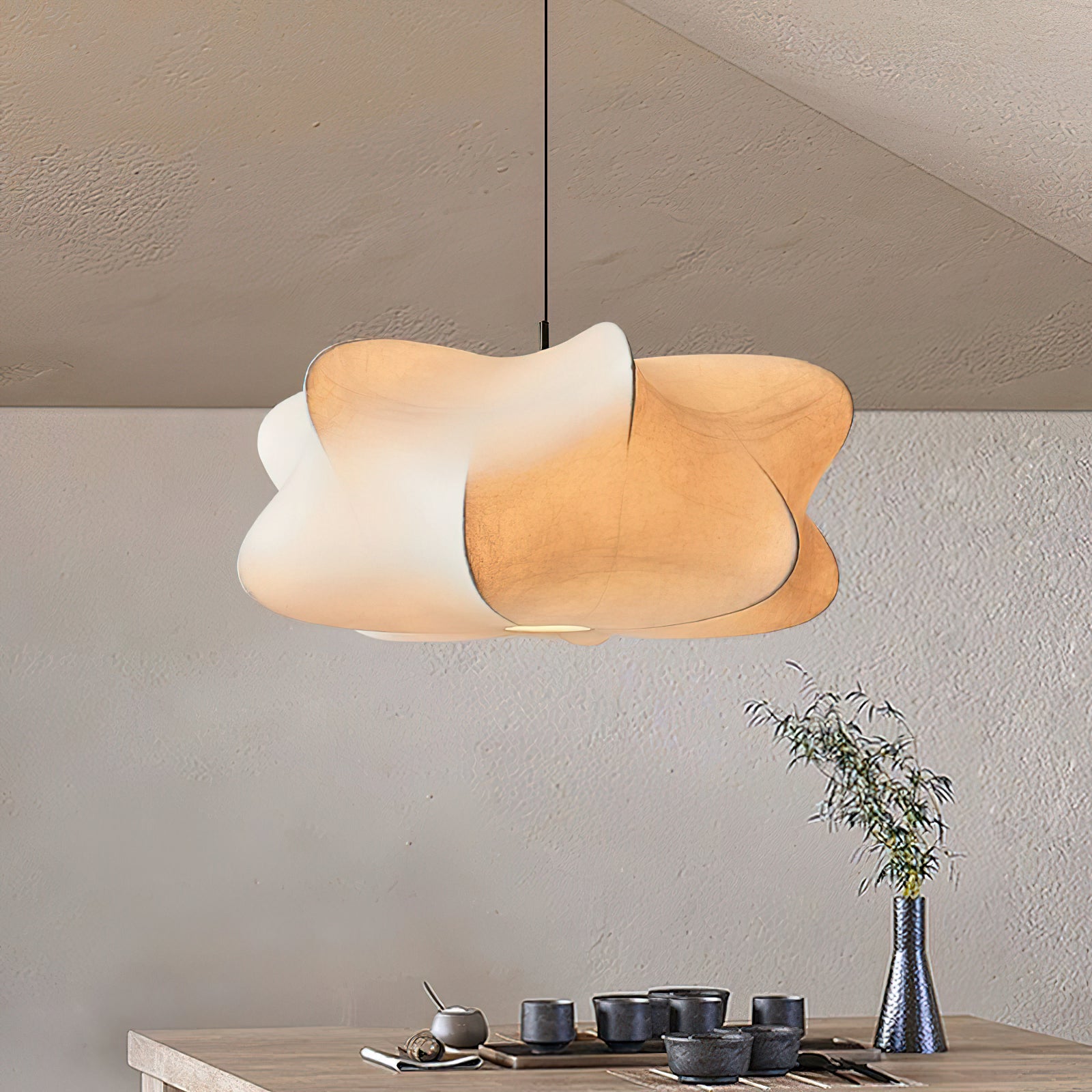 Bibi Cloudy Decorative Silk Pendant Swag Light
