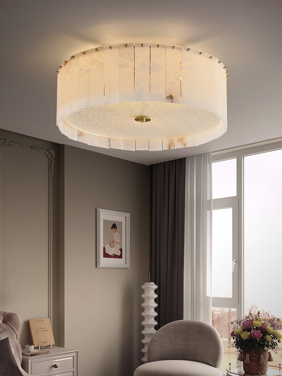 Elde Alabaster Ceiling Light