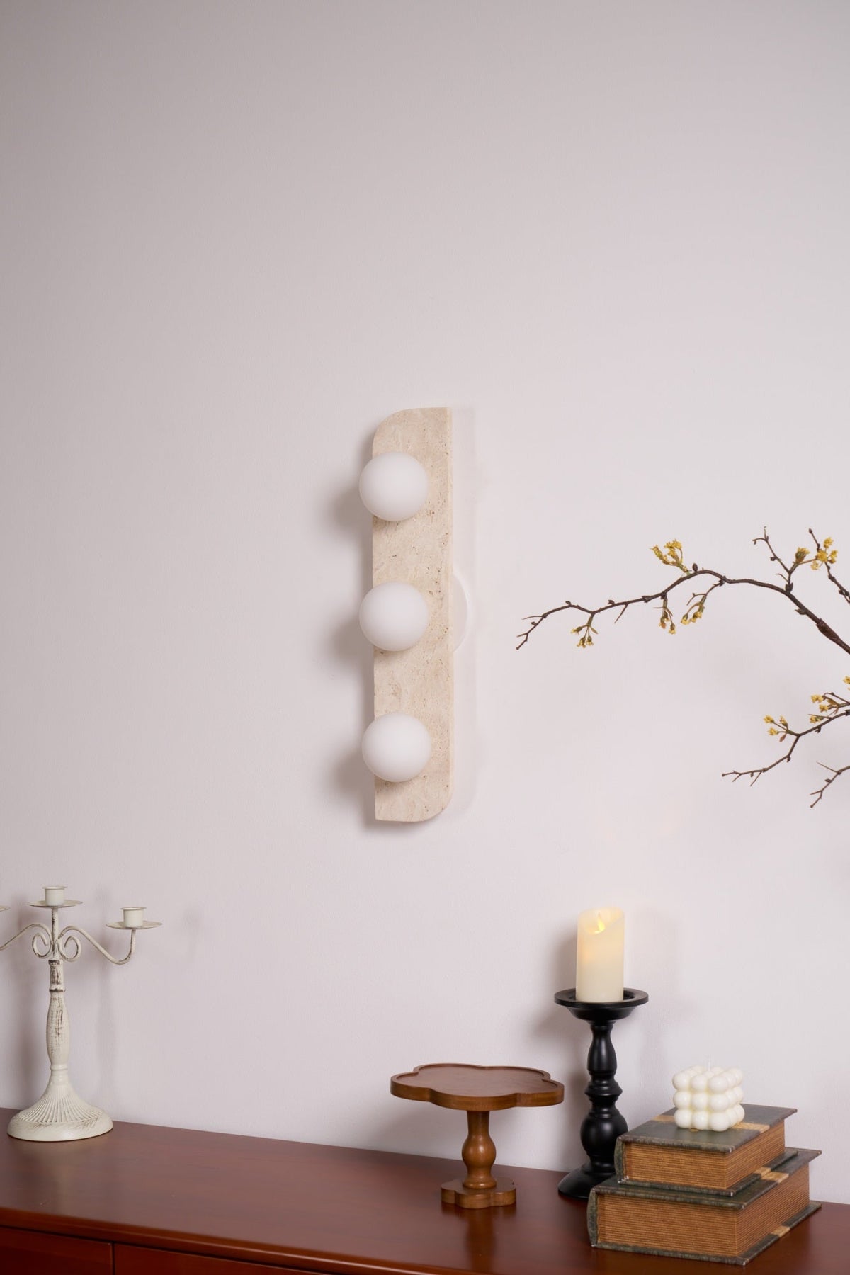 Taviniella Minimalist Travertine Wall Light
