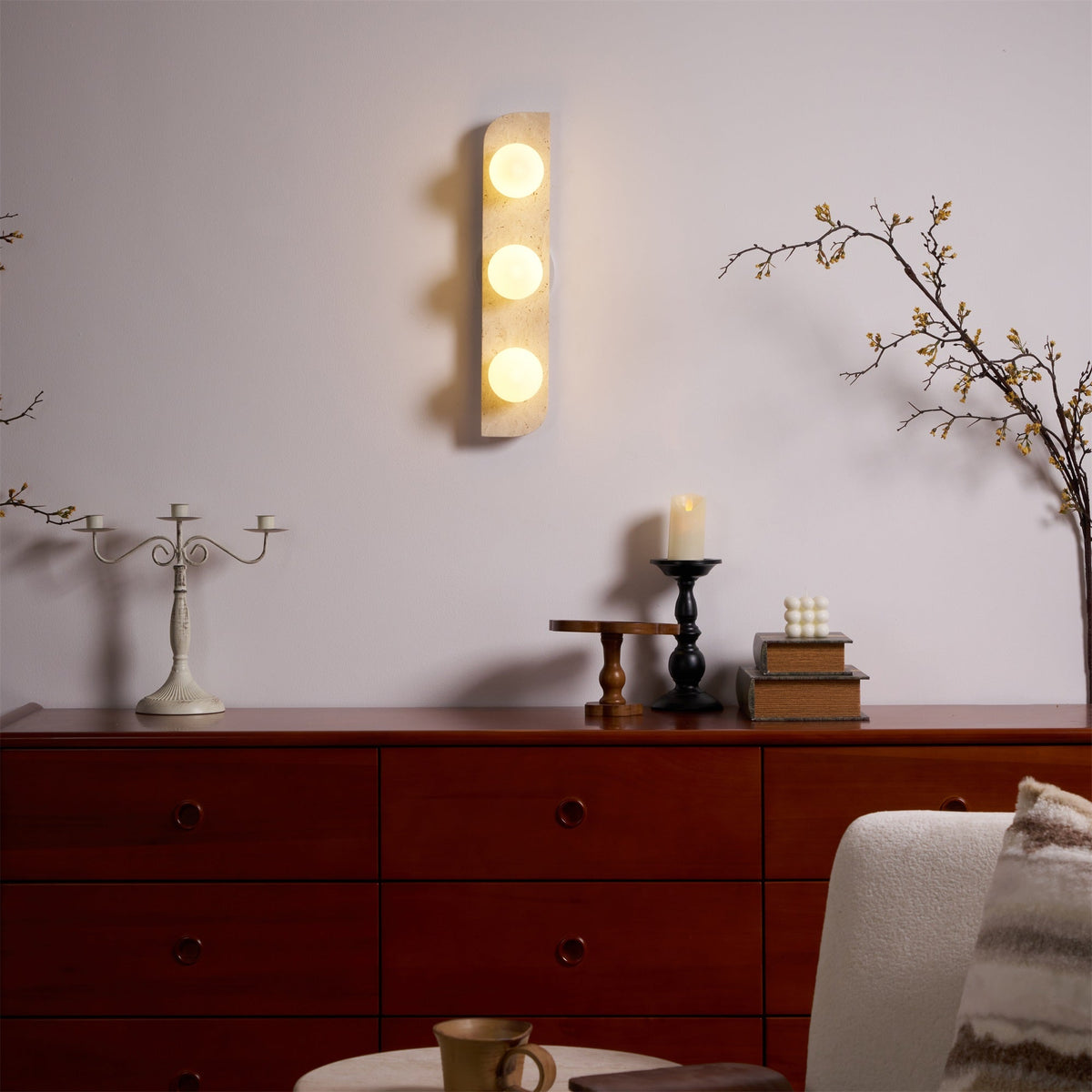 Taviniella Minimalist Travertine Wall Light