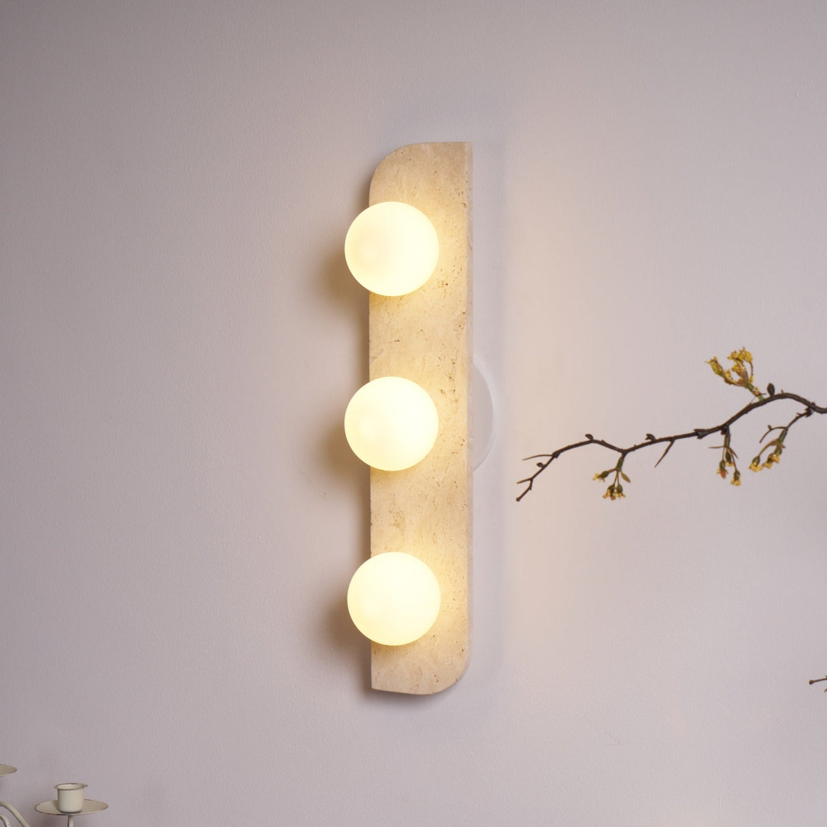 Taviniella Minimalist Travertine Wall Light