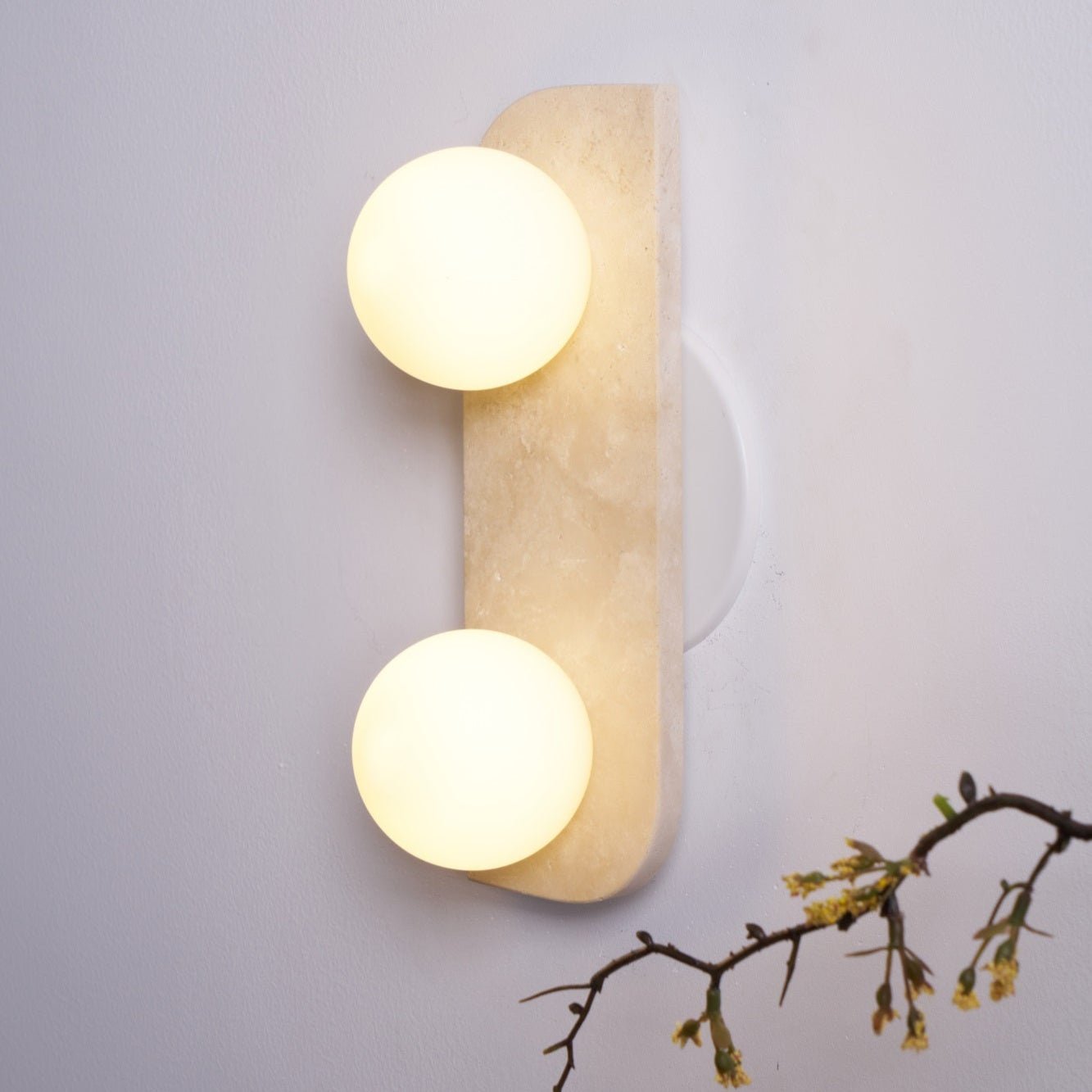 Taviniella Minimalist Travertine Wall Light