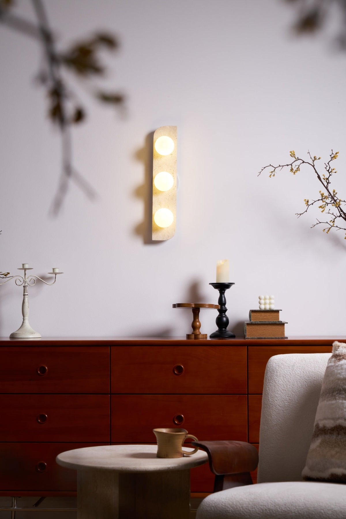 Taviniella Minimalist Travertine Wall Light