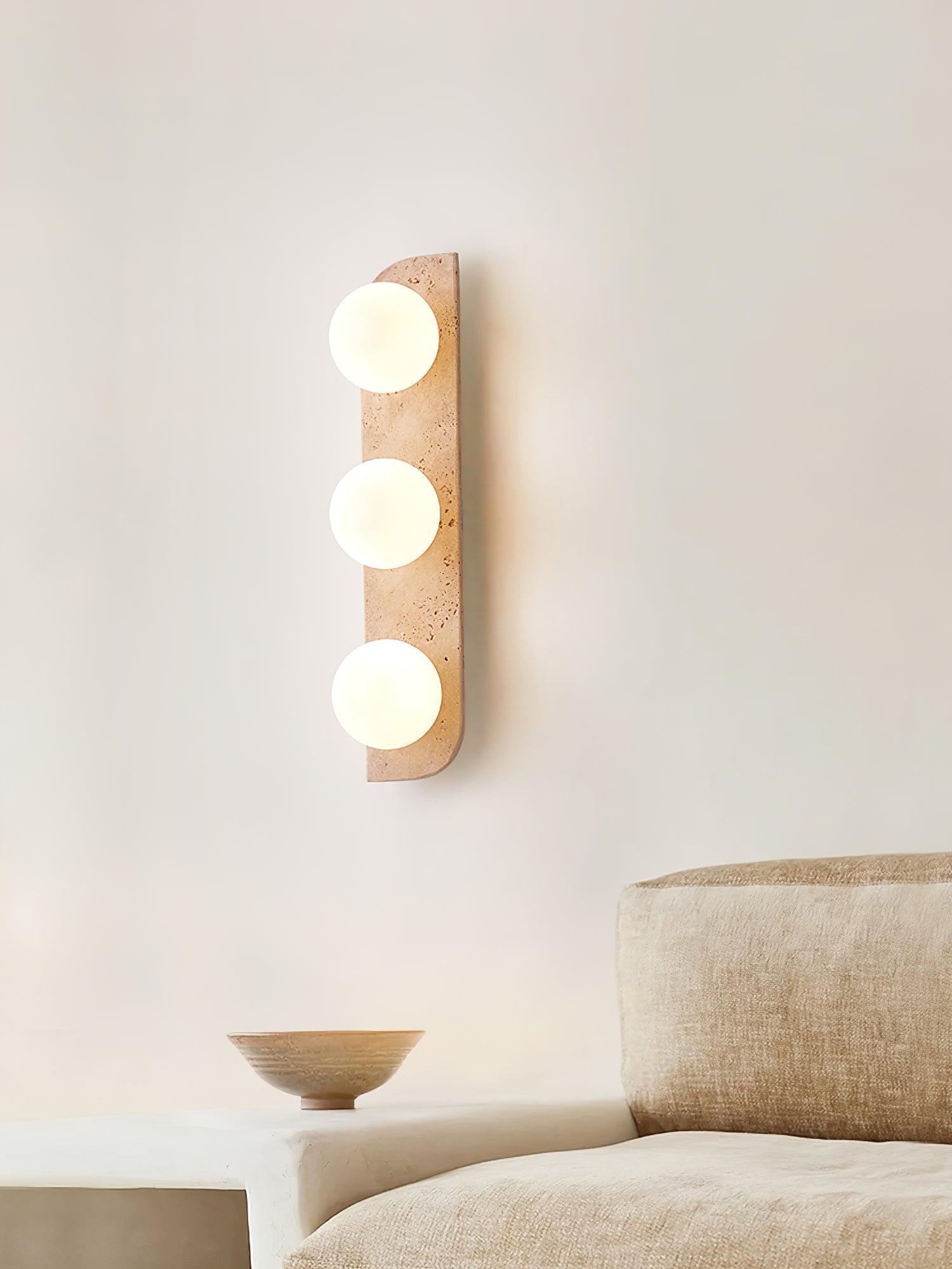 Taviniella Minimalist Travertine Wall Light