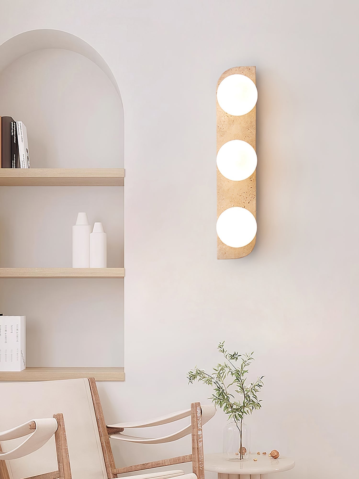 Taviniella Minimalist Travertine Wall Light
